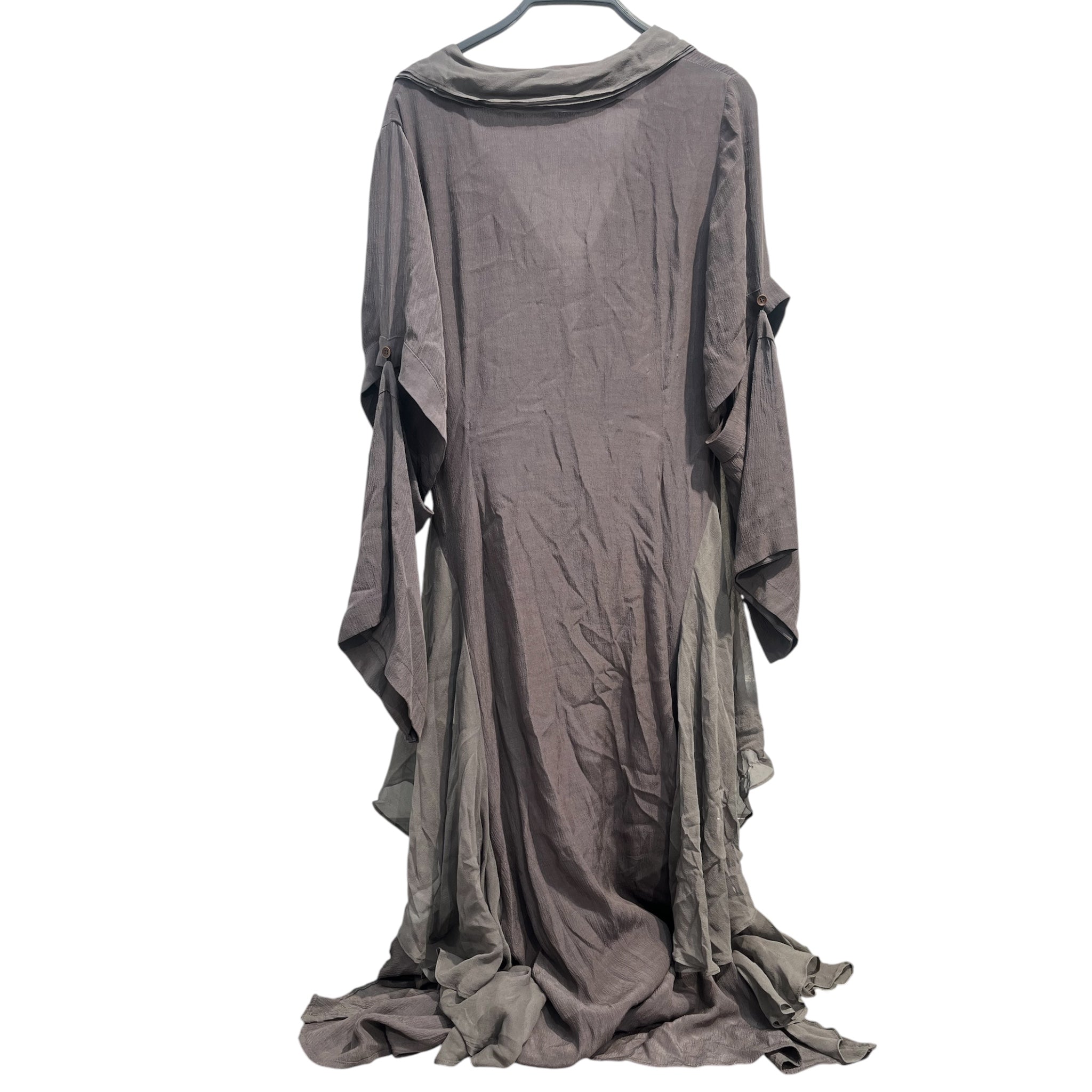 ELYWOOD/LS Dress/S/Silk/GRY/SILK LAYERED DRESS view 2