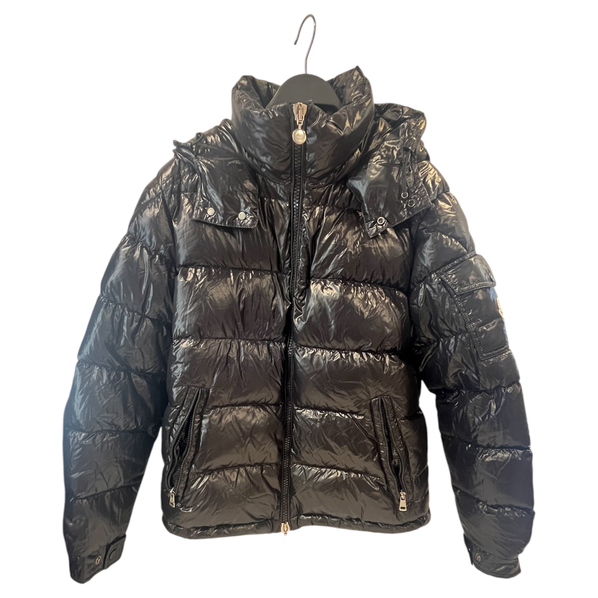 MONCLER/Puffer Jkt/L/Nylon/BLK/MAYA HOODED PUFFER view 1