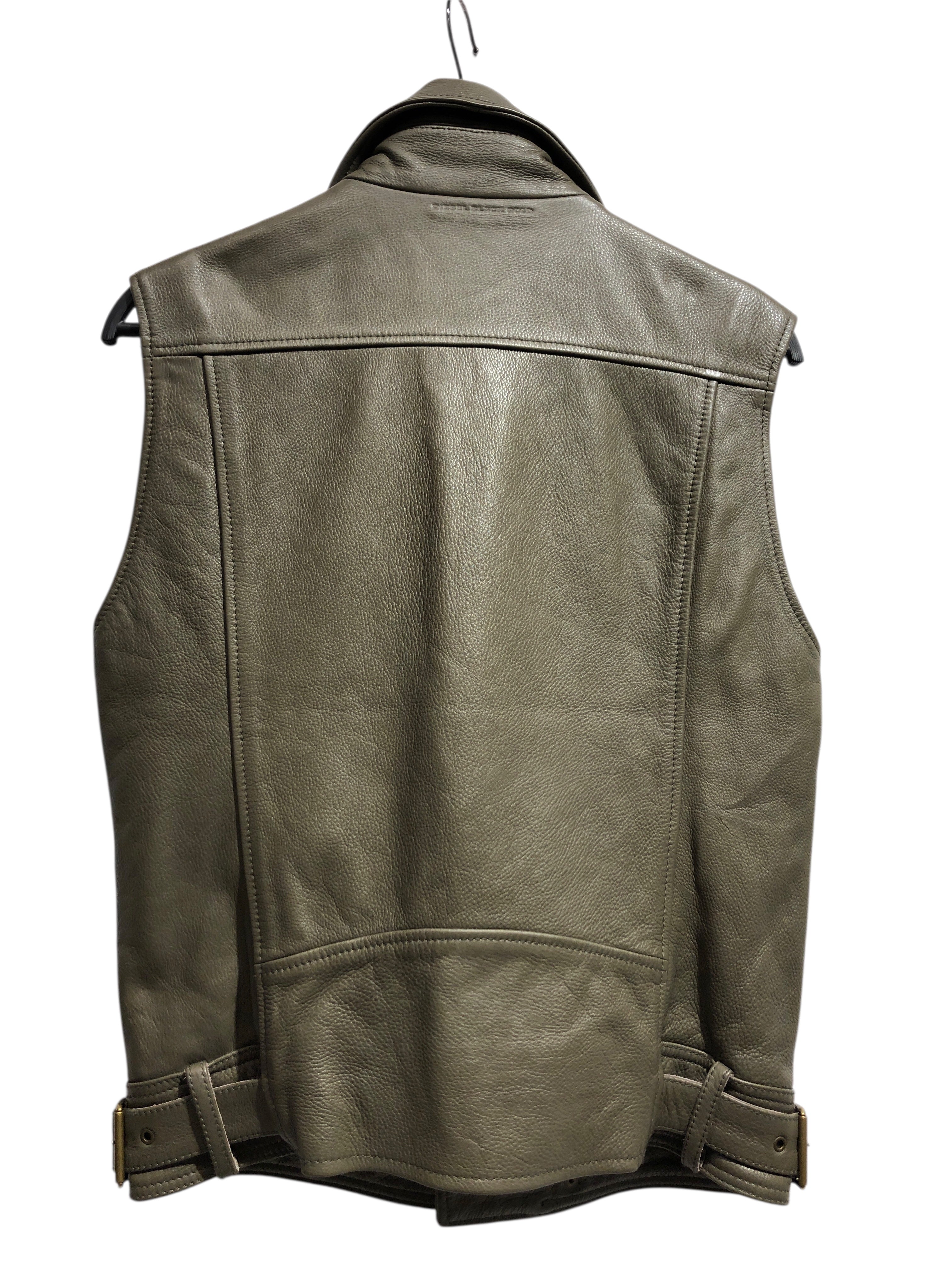 DIESEL BLACKGOLD/Vest/M/Leather/KHK/ view 2