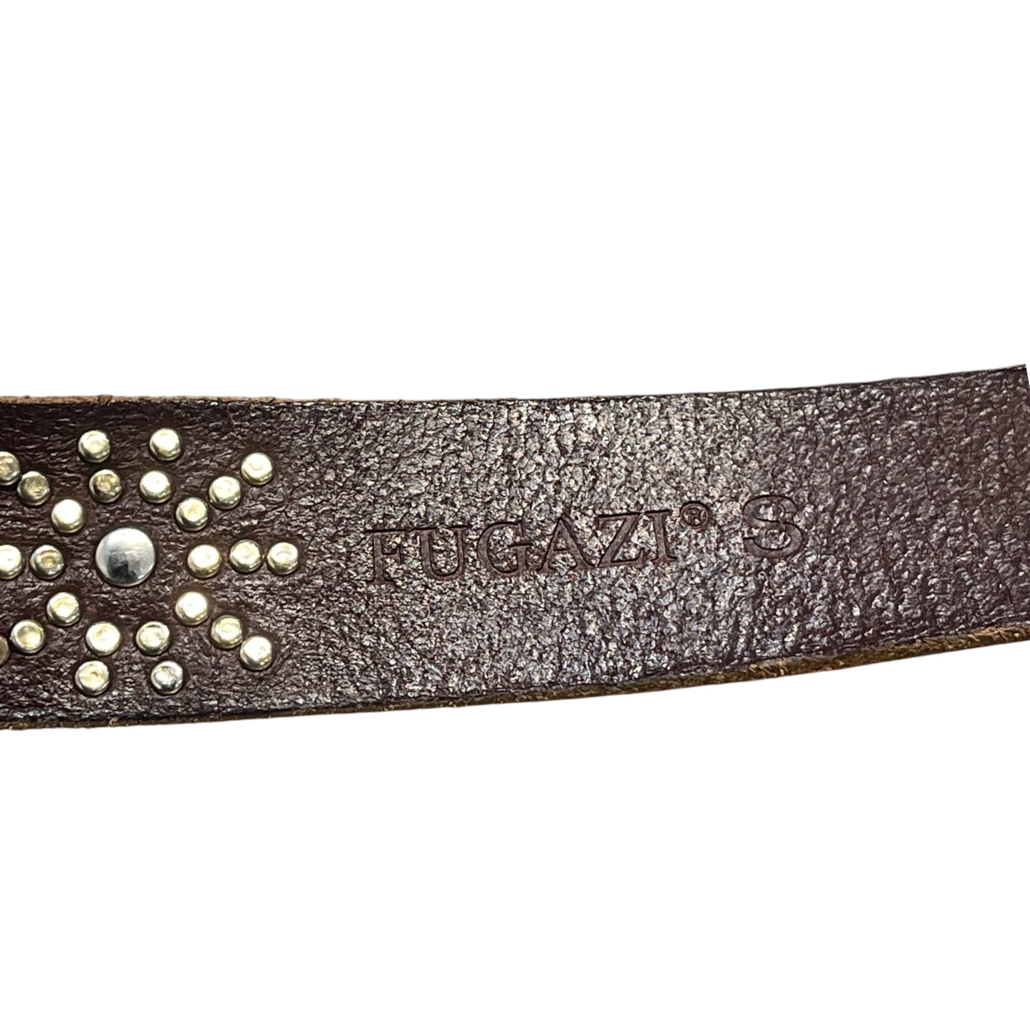 FUGAZI/Belt/Leather/BRW/BROWN STUDDED LEATHER BELT view 3