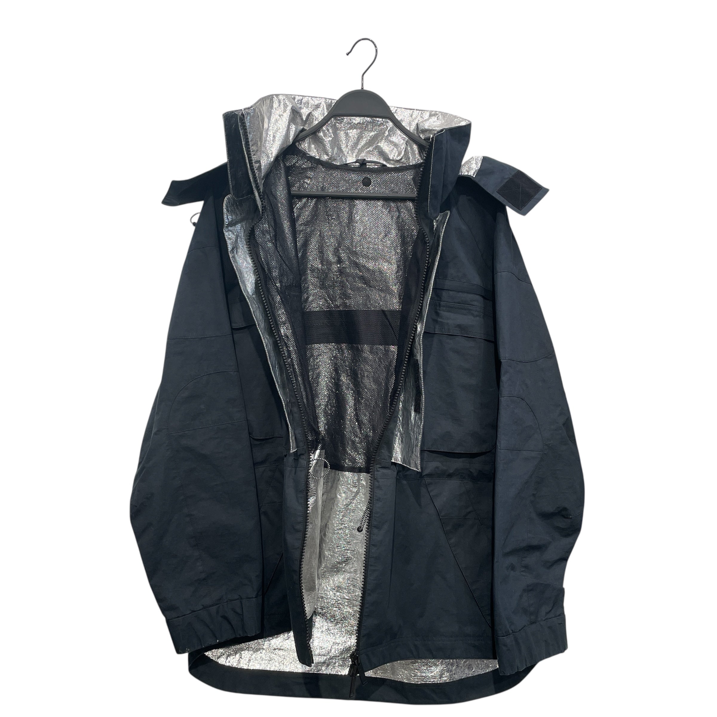 UNRAVEL PROJECT/BEN TAVERNITI UNRAVEL PROJECT/Mountain Parka/M/Cotton/NVY/SLV LINING view 3