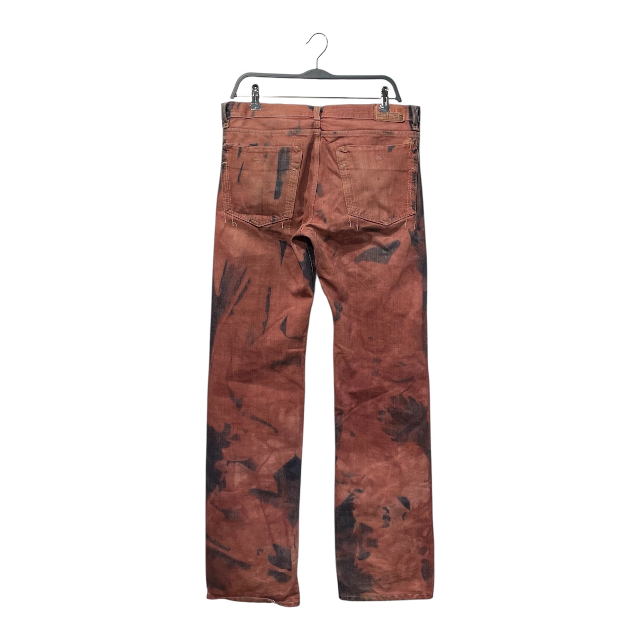 DIESEL/Straight Pants/33/Cotton/BRD/Red Dyed view 2