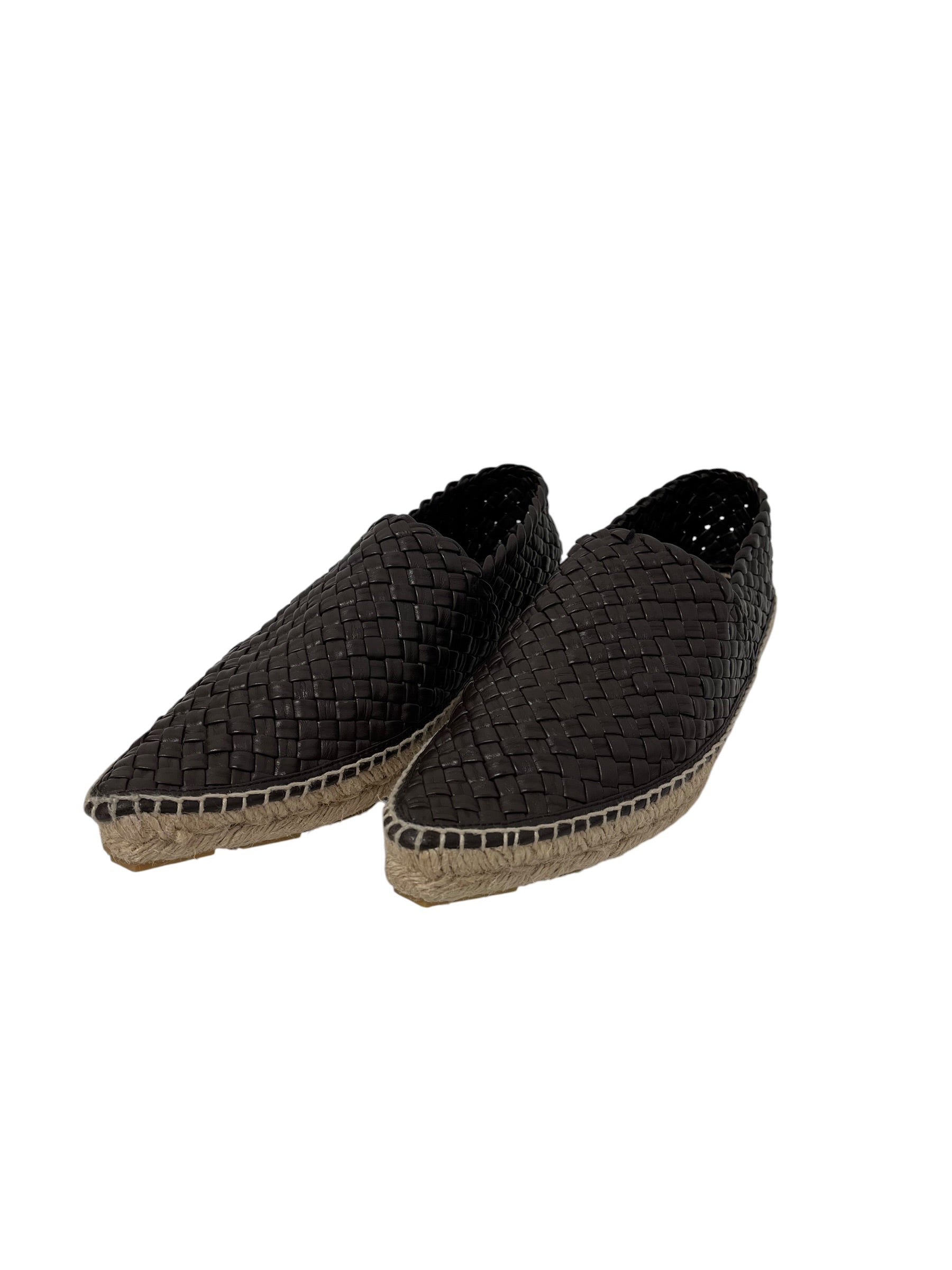 BOTTEGA VENETA/Low-Sneakers/EU 37/Leather/BRW/espadrill pointed toe weave view 1