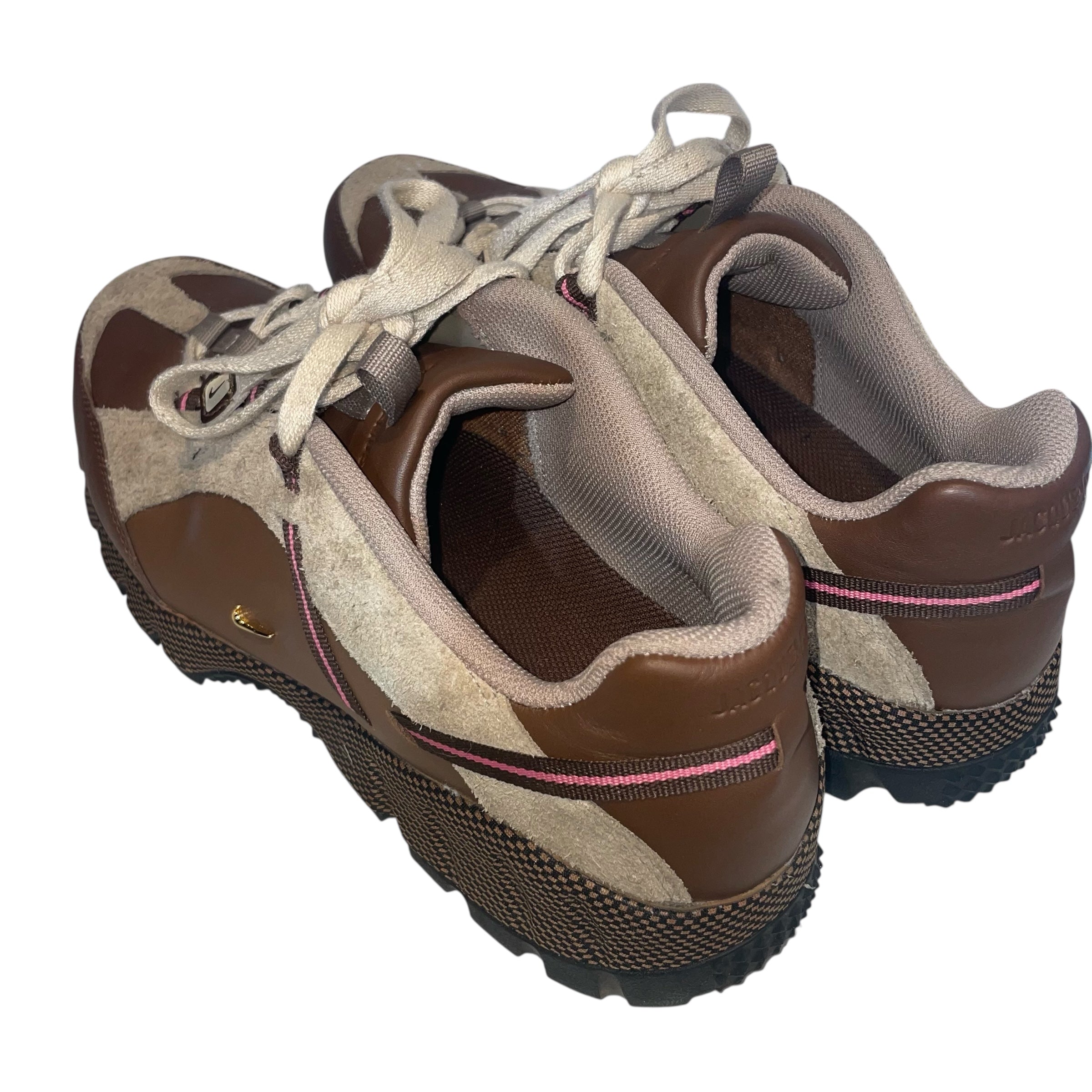 JACQUEMUS/NIKE/Low-Sneakers/US 12/Leather/BRW/pnk/gld logo view 2