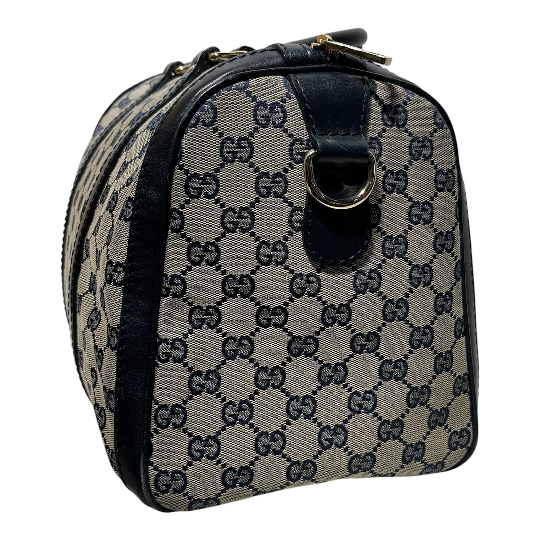 GUCCI/Hand Bag/Monogram/Cotton/BLU/blue all over gg boston view 5