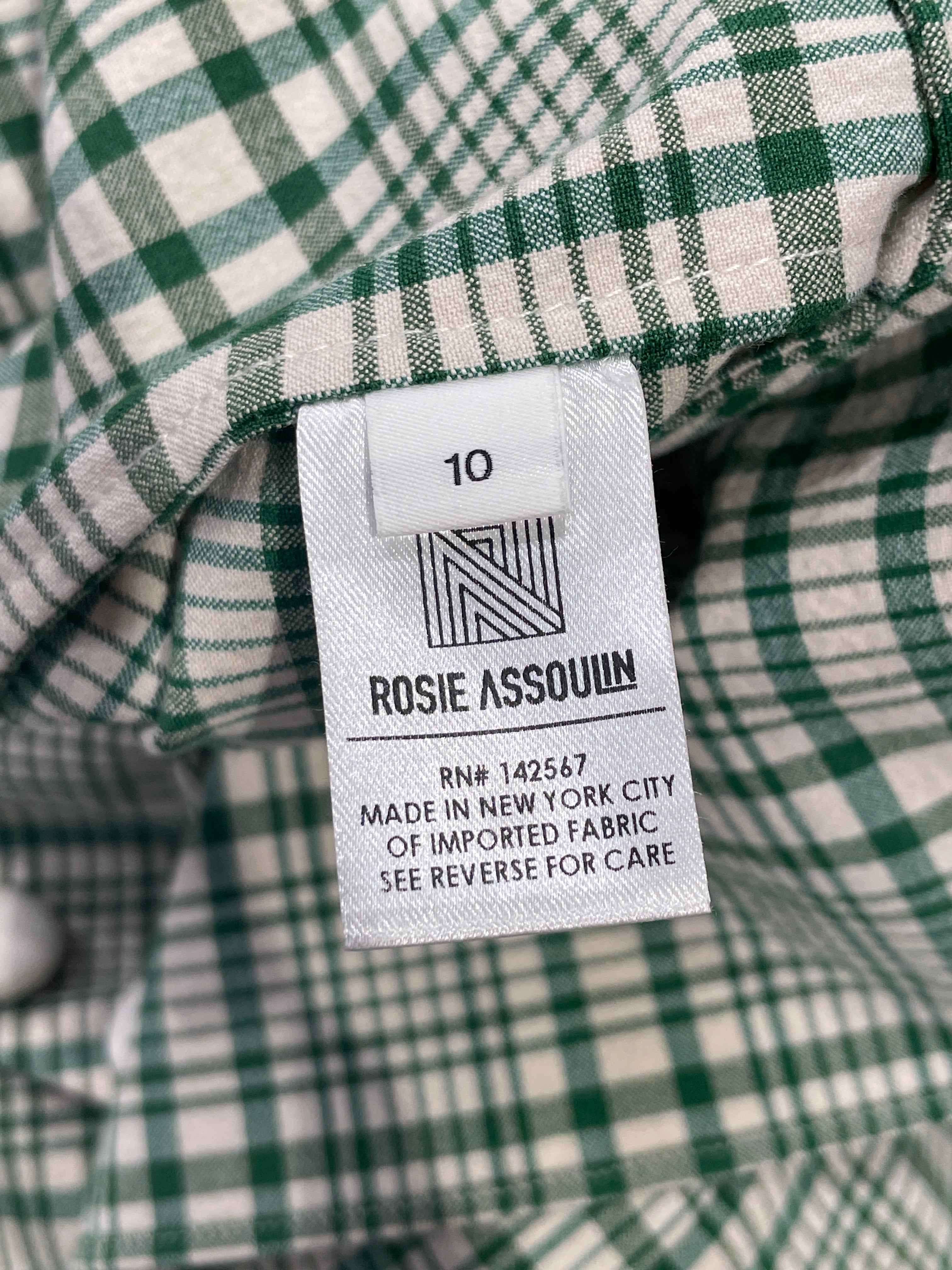 ROSIEASSOULIN/Dress/10/Hombre Check/Cotton/GRN/WBOLERO view 8
