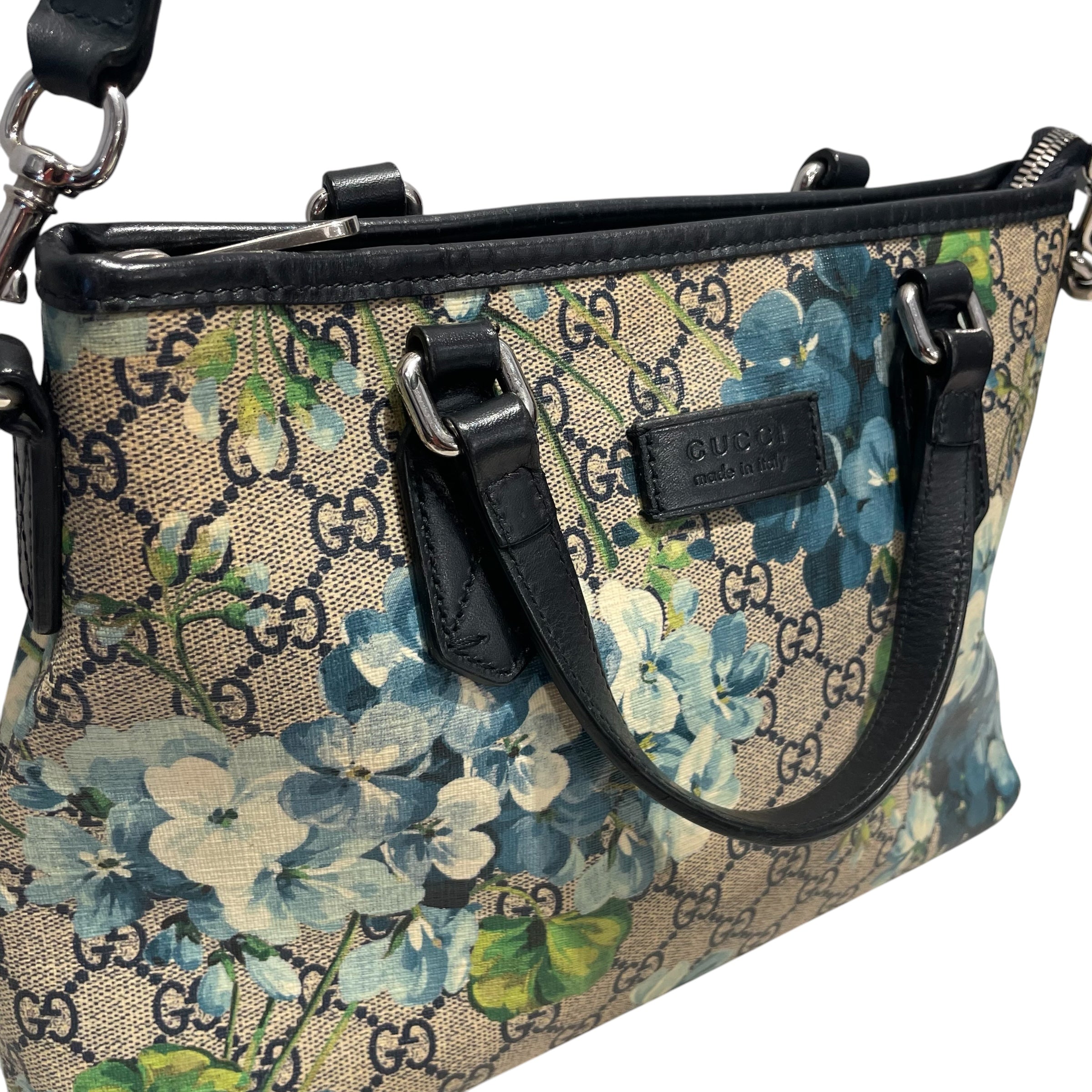 GUCCI/Bag/Monogram/Leather/BLU/GG blooms small tote view 6