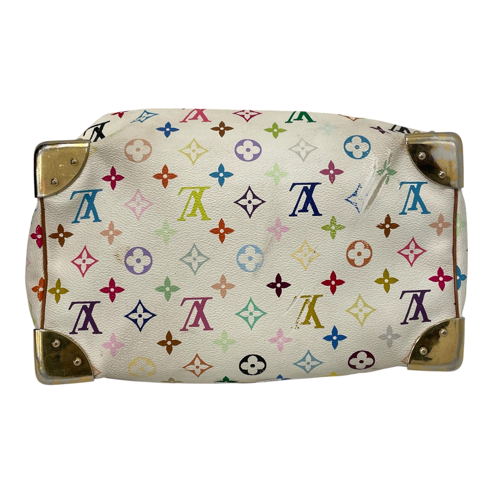 LOUIS VUITTON/Hand Bag/Hombre Check/Leather/WHT/Speedy Monogram Multi 30 view 4