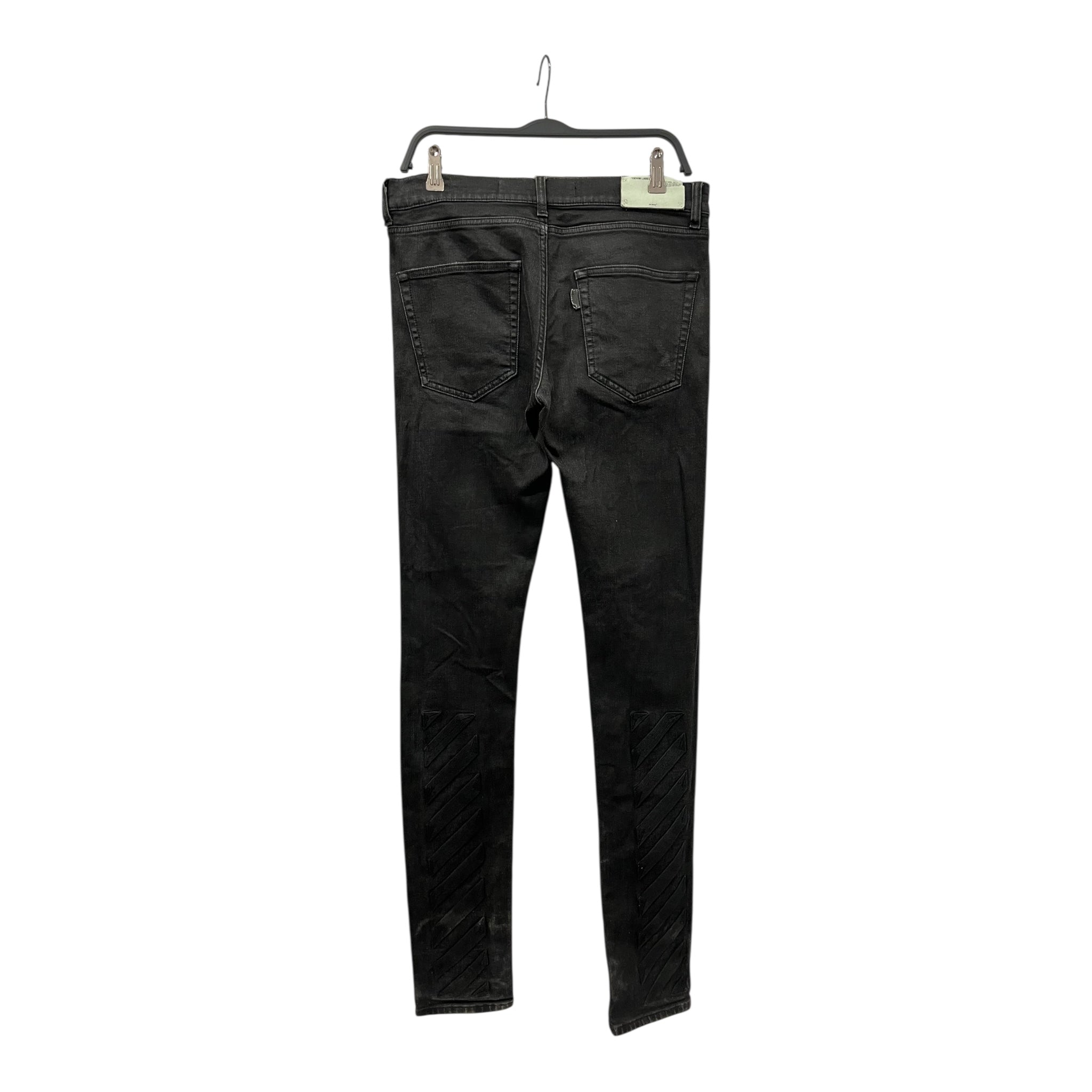 OFF-WHITE/Skinny Pants/31/Denim/GRY/Off-White Distressed Jeans view 2