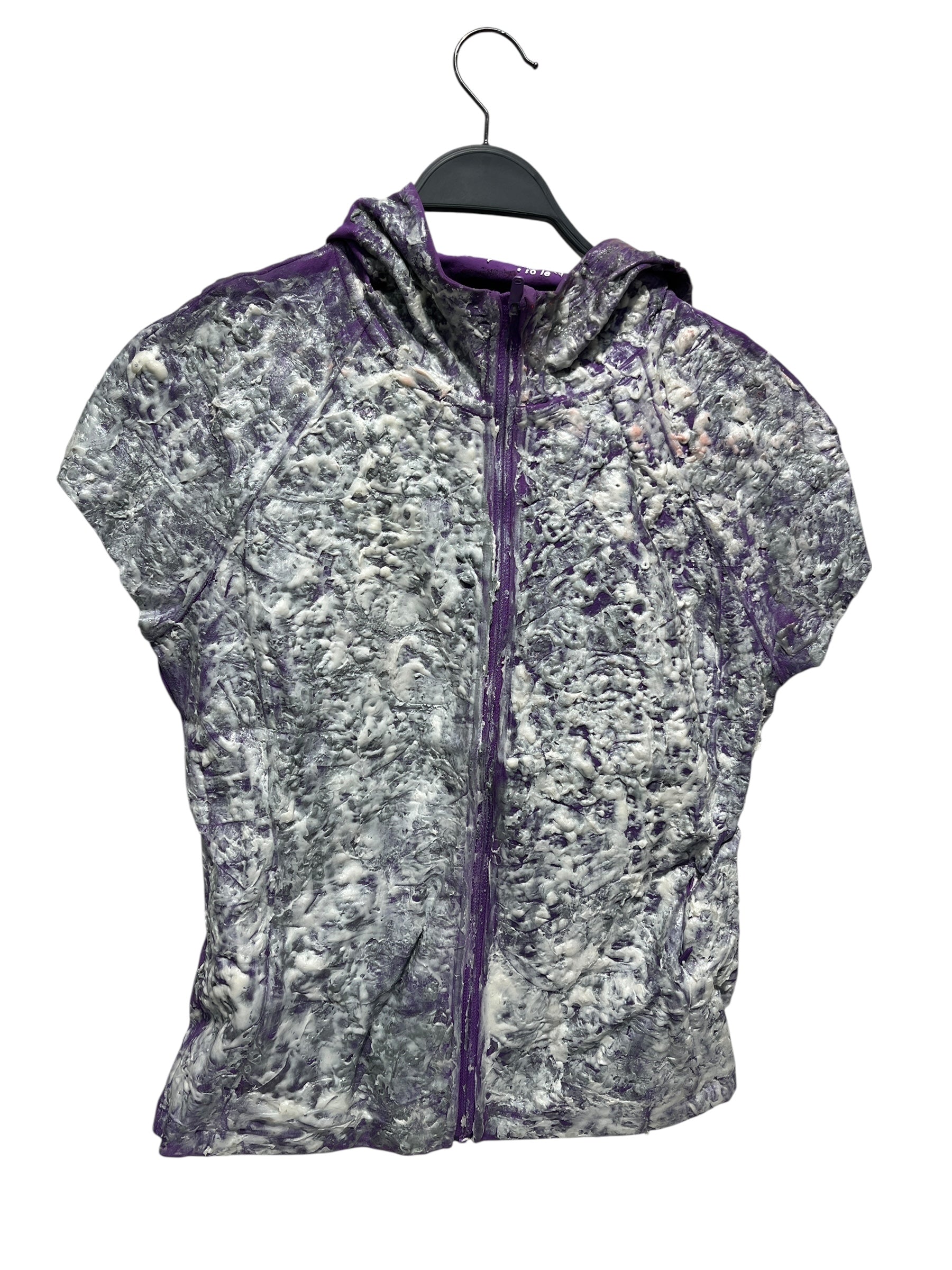 HUBANE/Vest/PPL/WHITE VENOM SLEEVELESS HOOD view 1