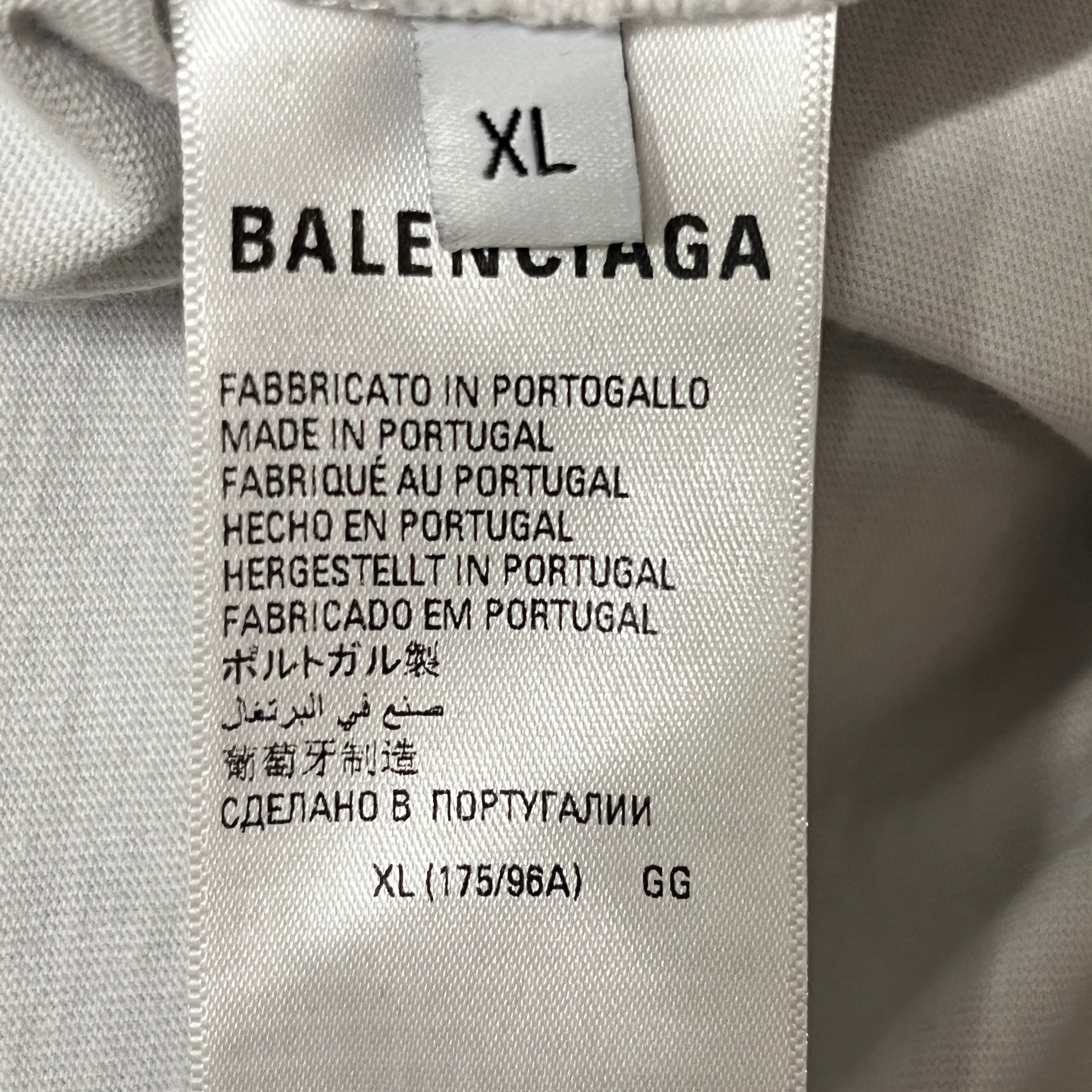 BALENCIAGA/T-Shirt/XL/Cotton/GRY/All Over Print/90% BALENCIAGA 10% MYSELF view 4