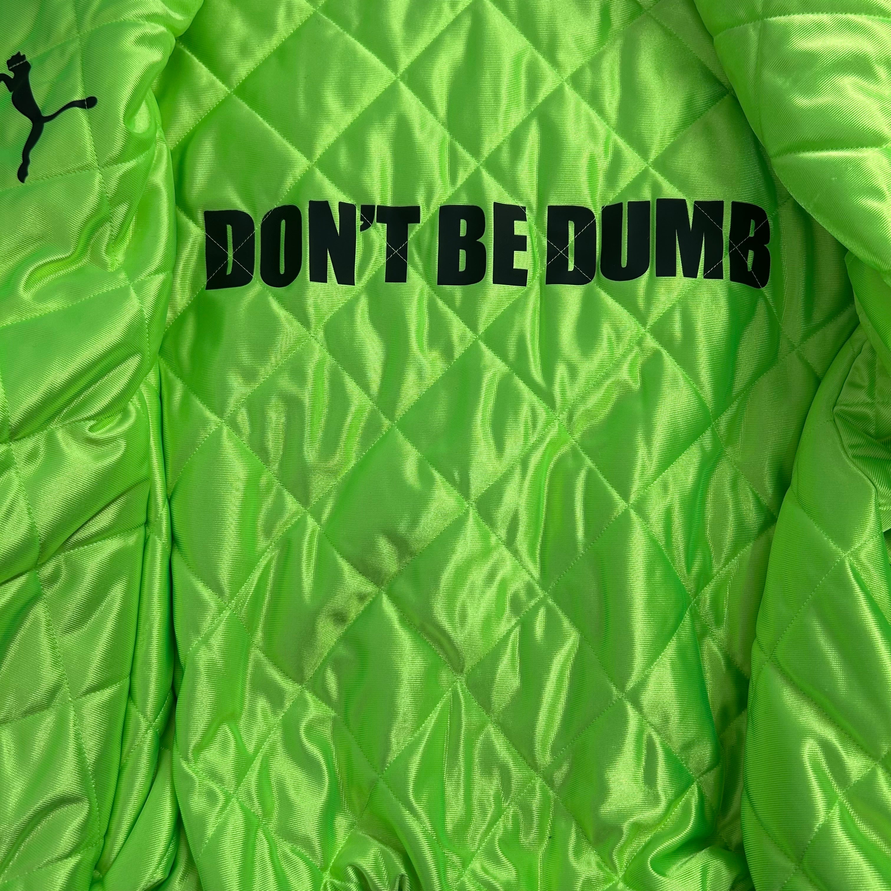 PUMA/Puffer Jkt/S/Leather/BLK/PINK COLLAR view 5