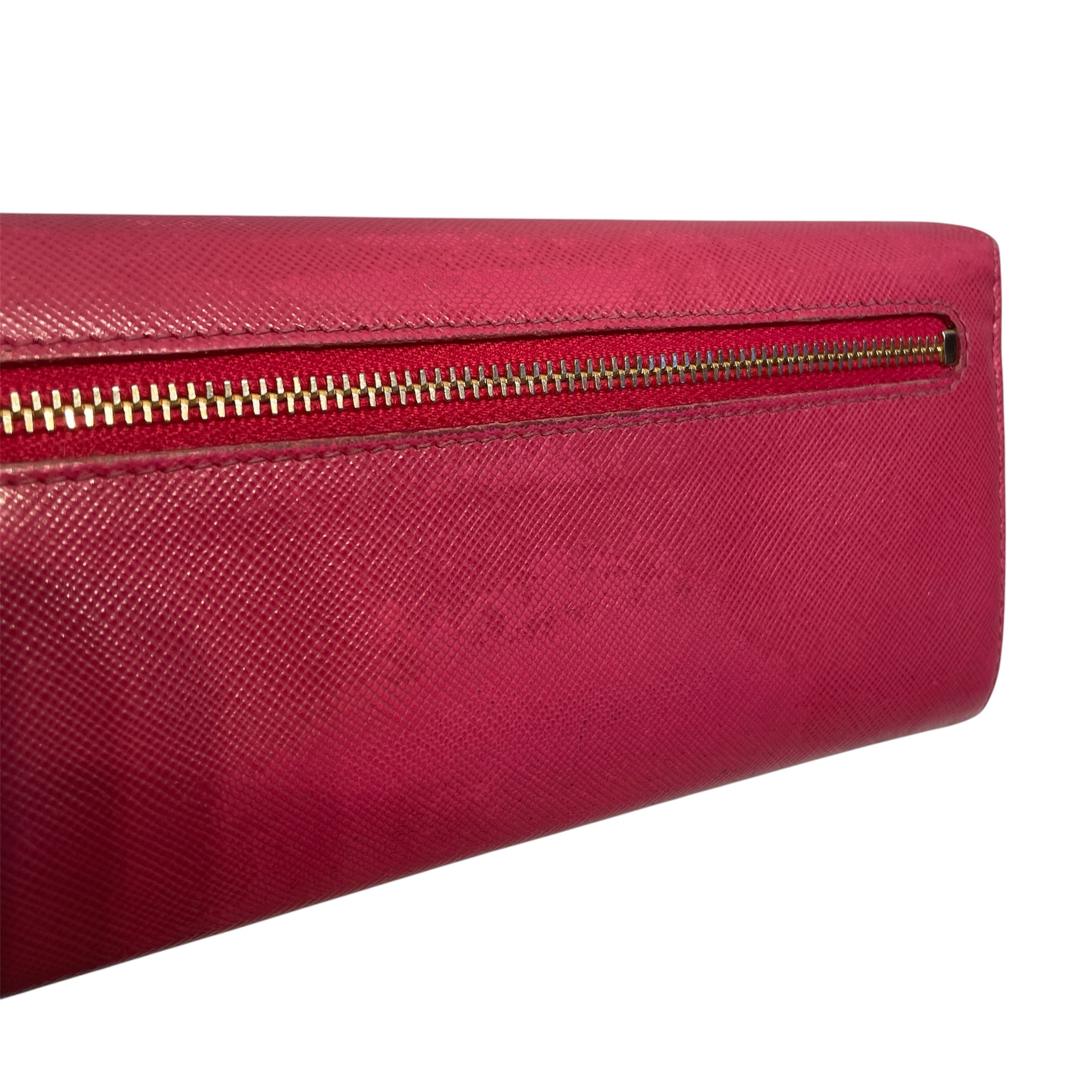 PRADA/Wallet/Leather/PNK/L's/SAFFIANO BOW CONTINENTAL view 8
