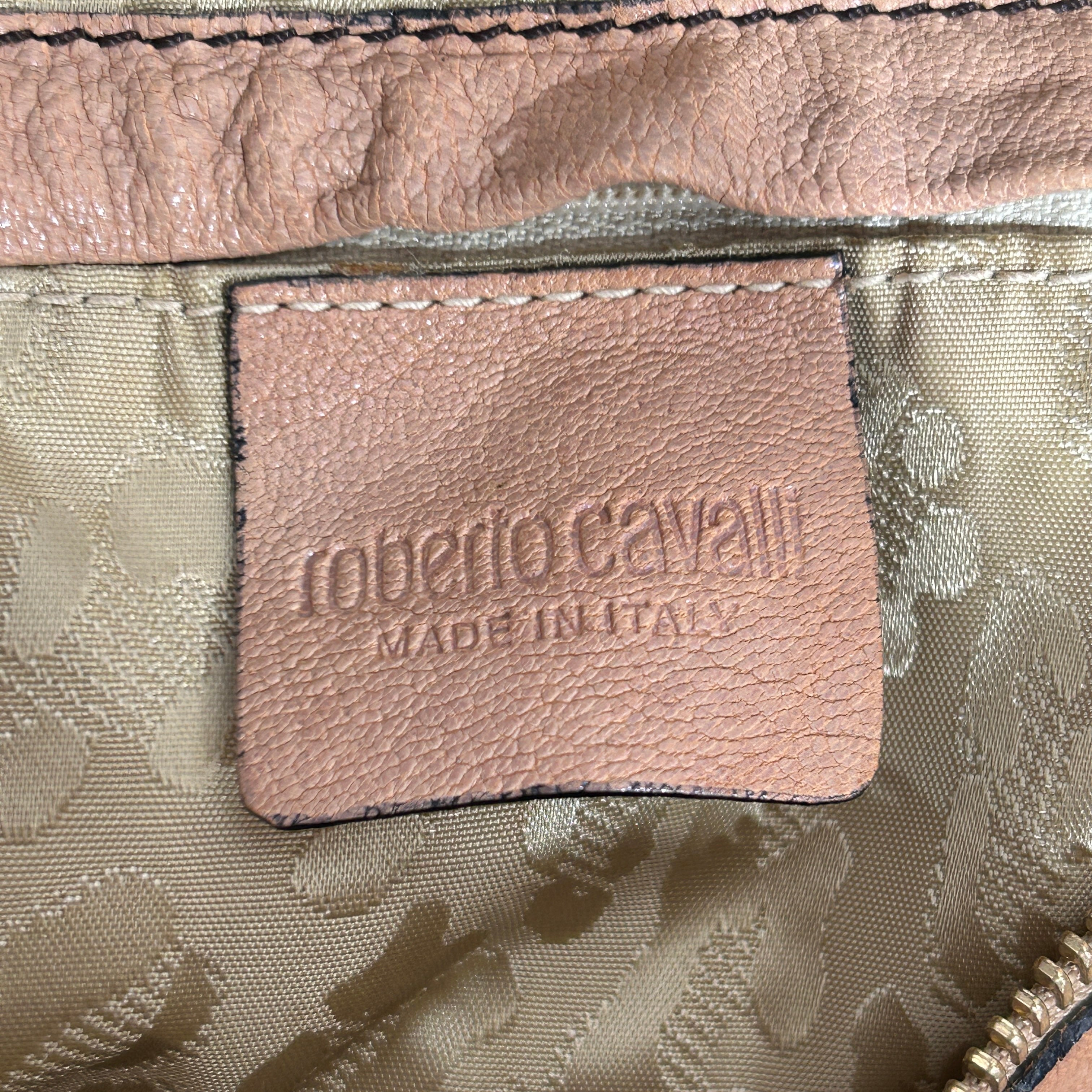 roberto cavalli/Tote Bag/Leather/CML/Hobo, Gold Beads/Synch btm view 5