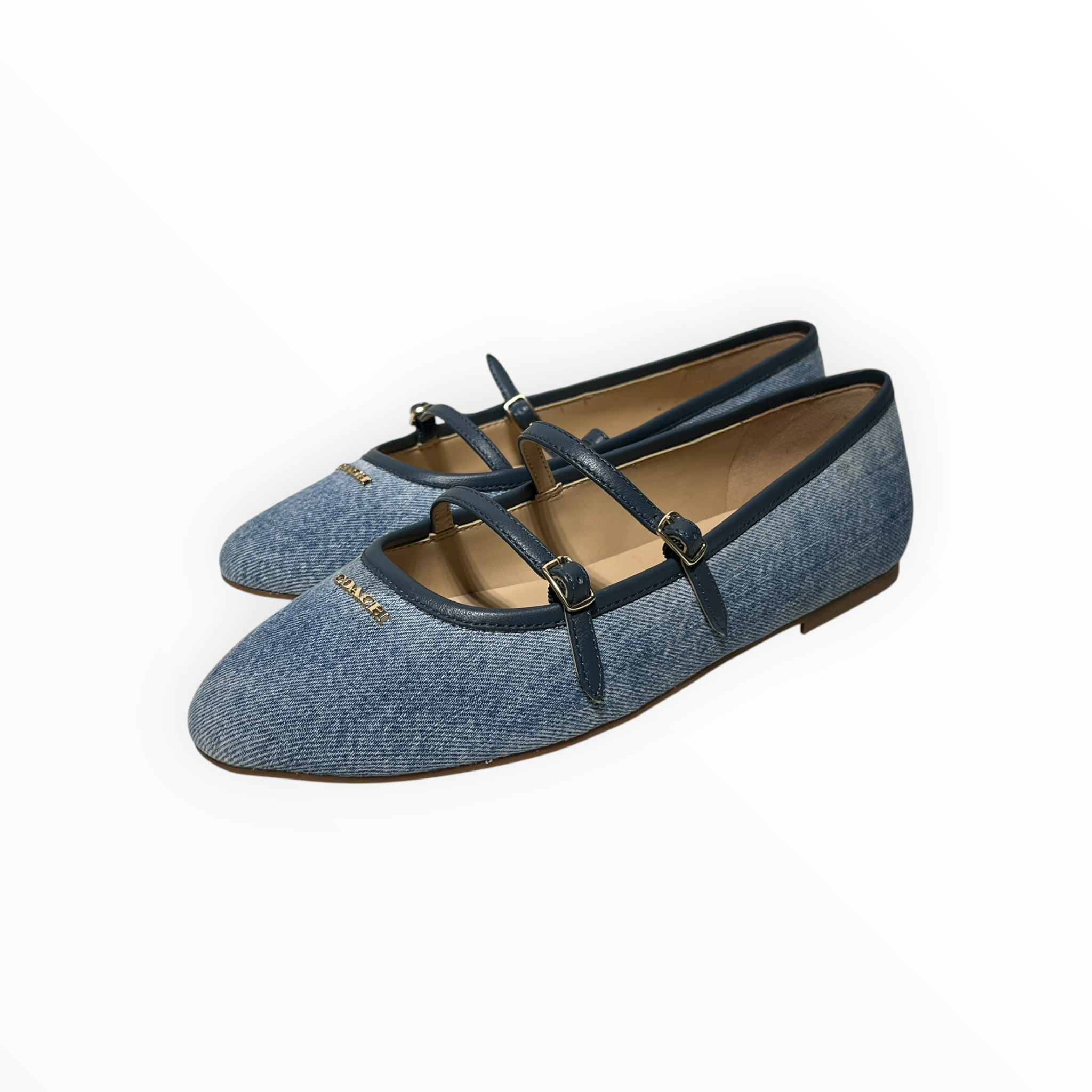 COACH/Flat Shoes/L/Denim/BLU/MARY JANES view 1