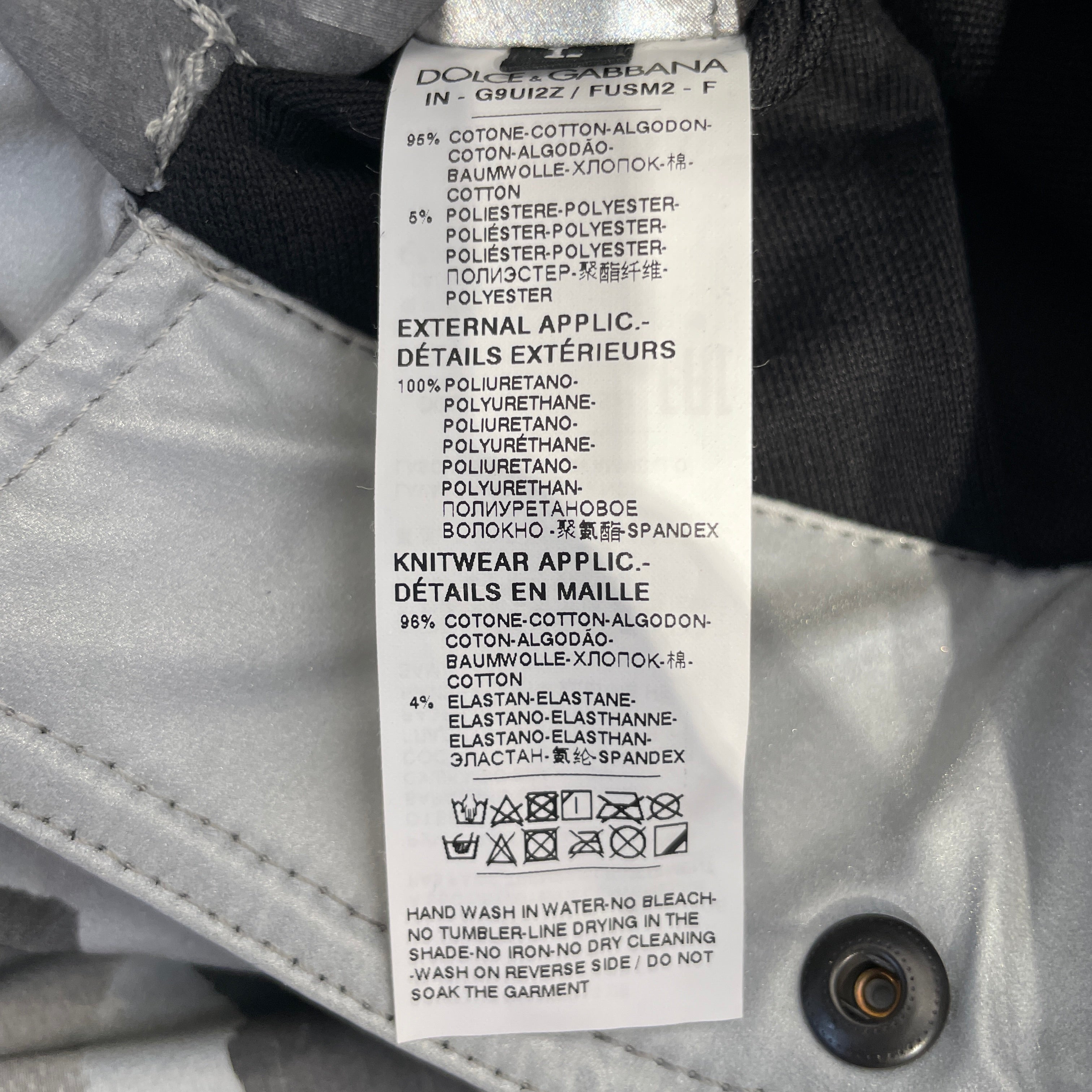 DOLCE&GABBANA/Jacket/L/GRY/Camouflage/reflective bomber view 3