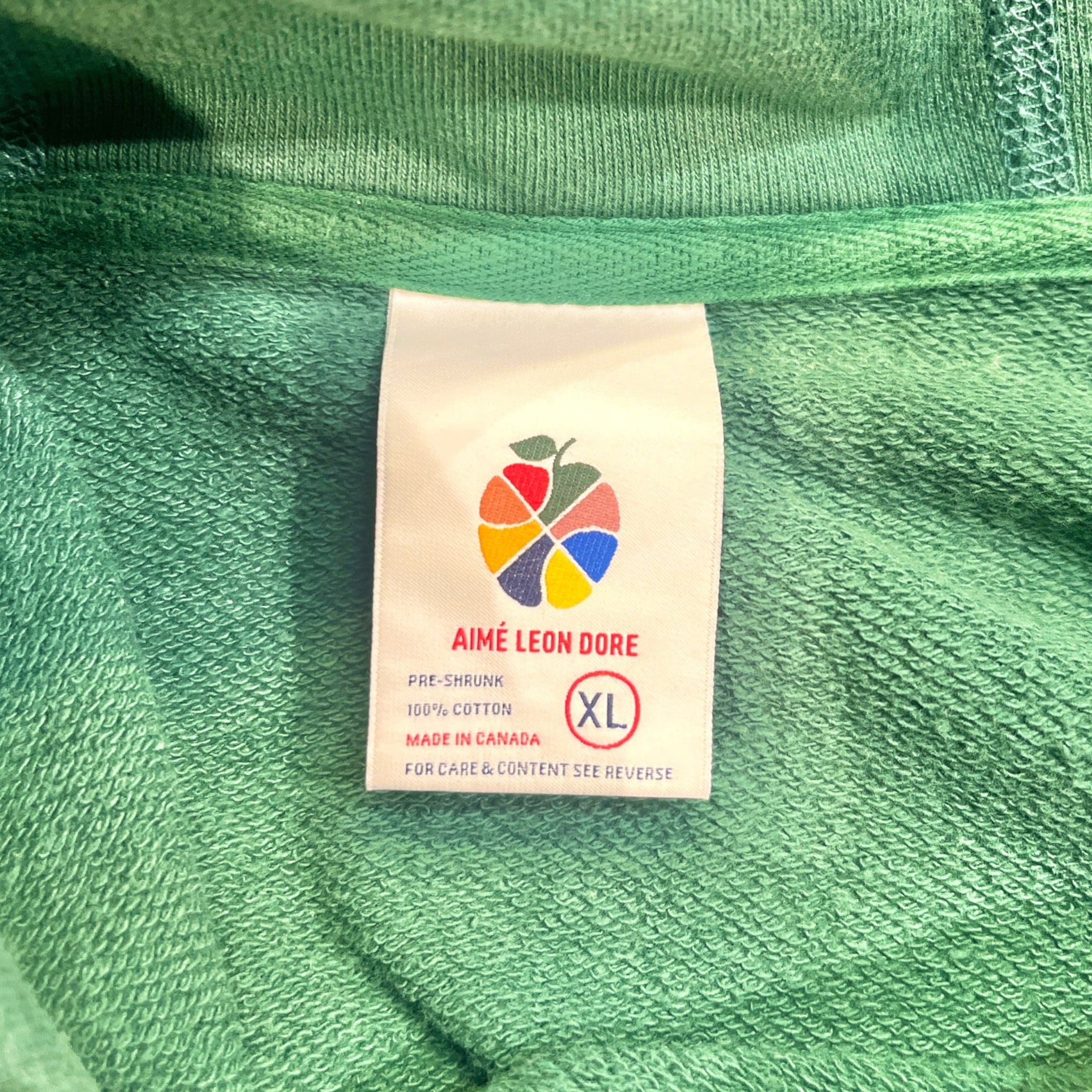 AIME LEON DORE/Hoodie/XL/Cotton/GRN/CENTER LOGO view 3