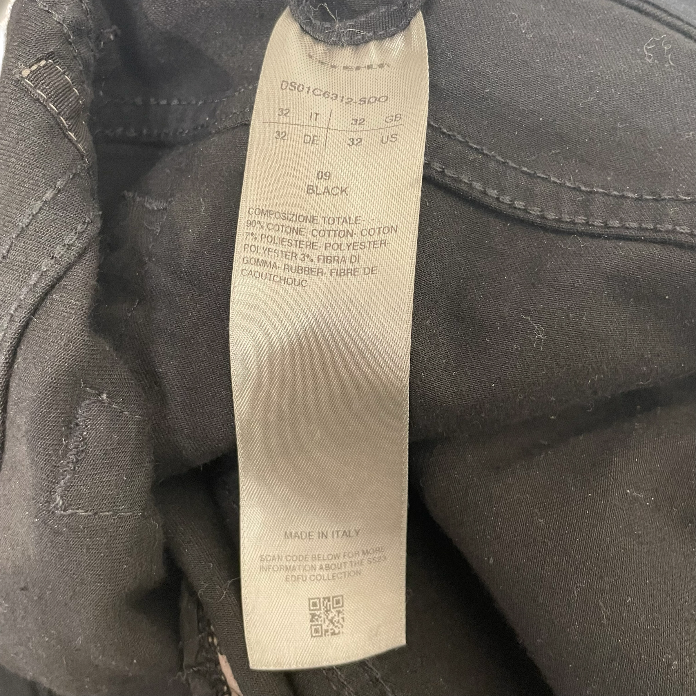 Rick Owens/Skinny Pants/32/Cotton/BLK/ view 4