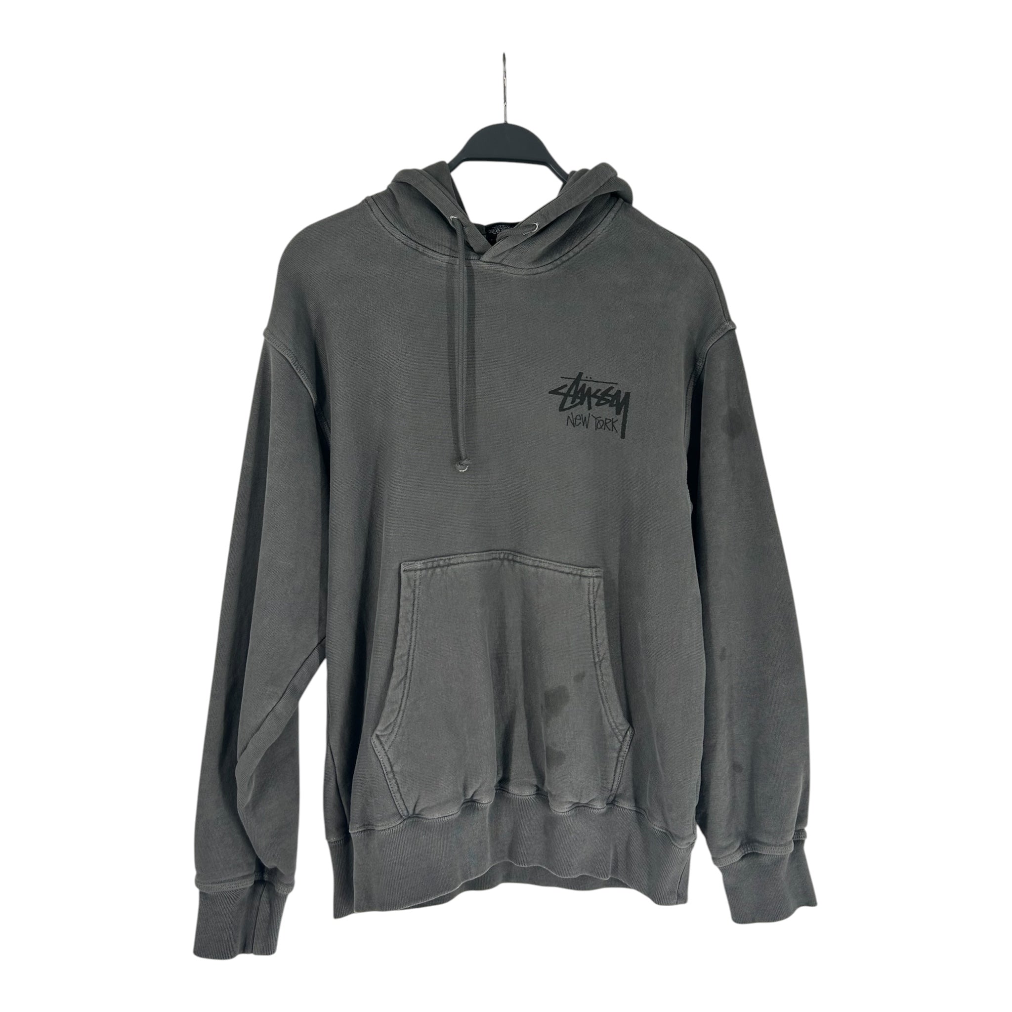 STUSSY/Hoodie/M/Graphic/Cotton/GRY/NEW YORK DARK GRAY PULLOVER view 1