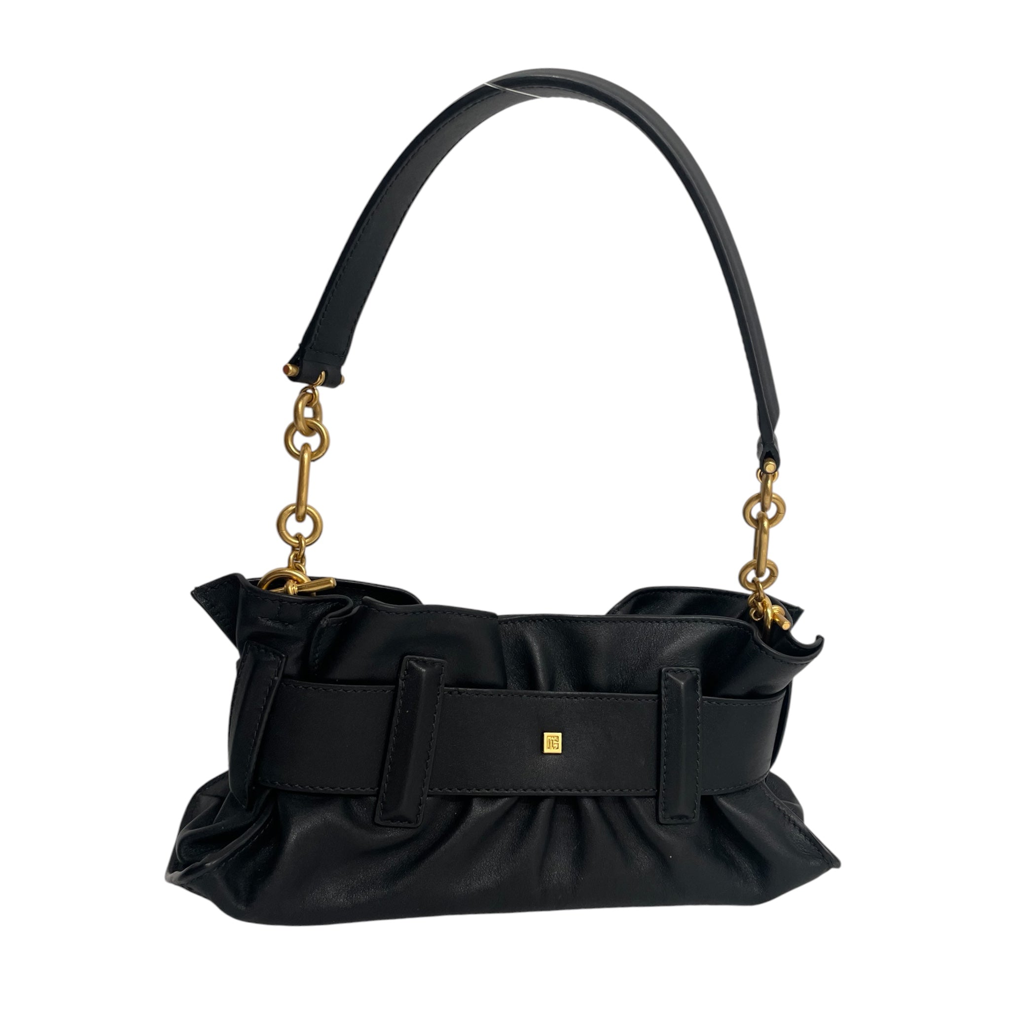 BALMAIN/Hand Bag/Leather/BLK/OVERSIZED BUCKLE view 2
