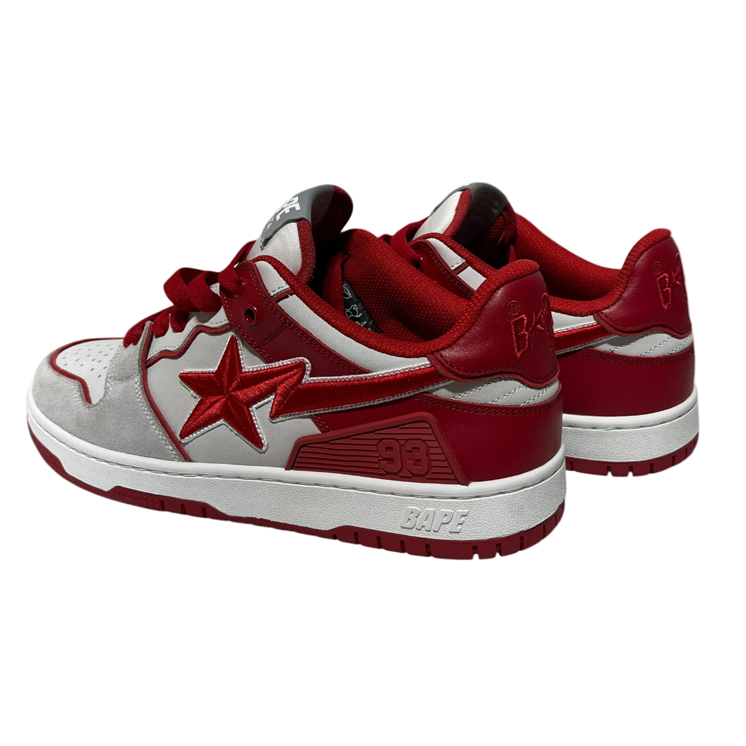 BAPE STA!/Low-Sneakers/US 10/Leather/RED/Sk8 sta red view 2