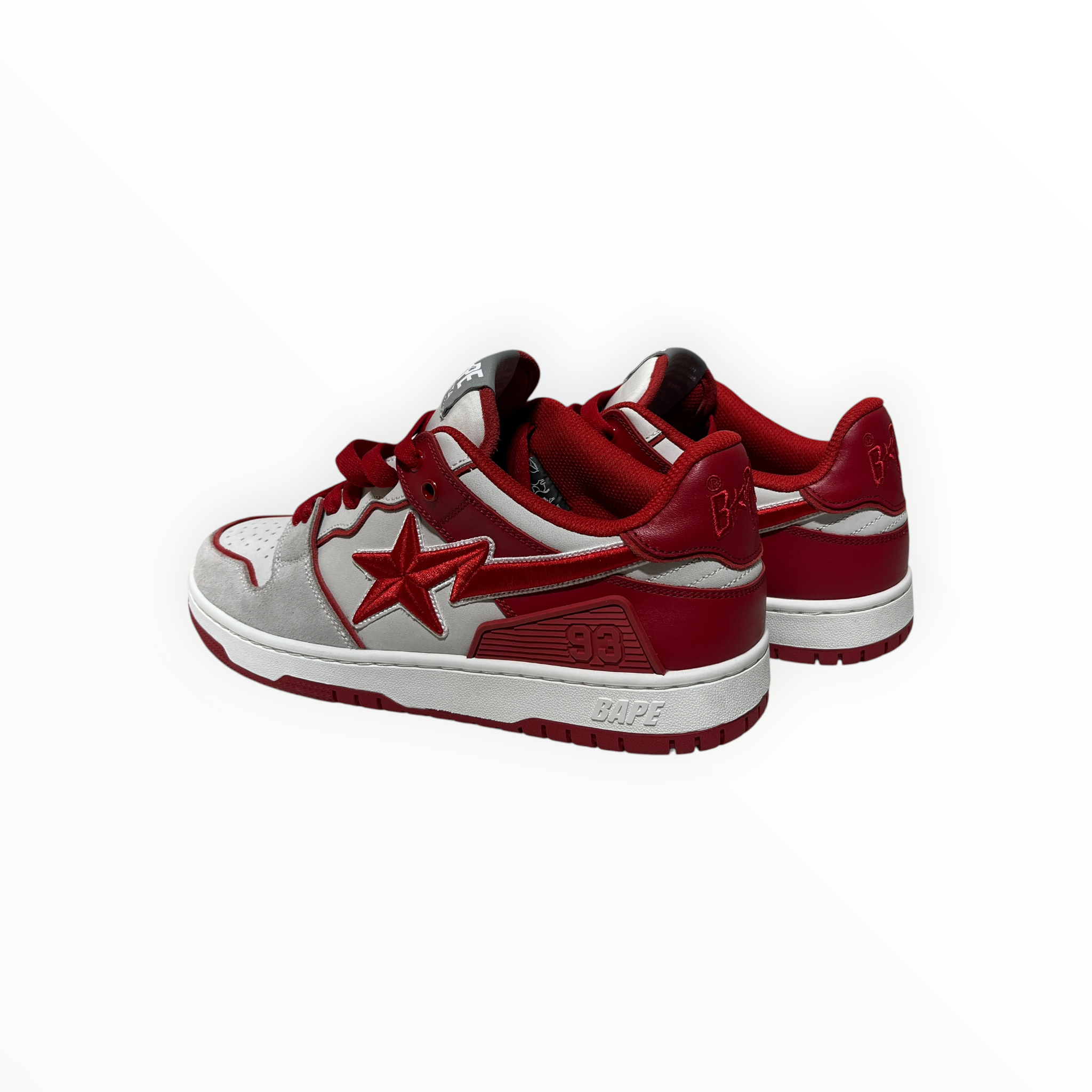 BAPE STA!/Low-Sneakers/US 10/Leather/RED/Sk8 sta red view 2