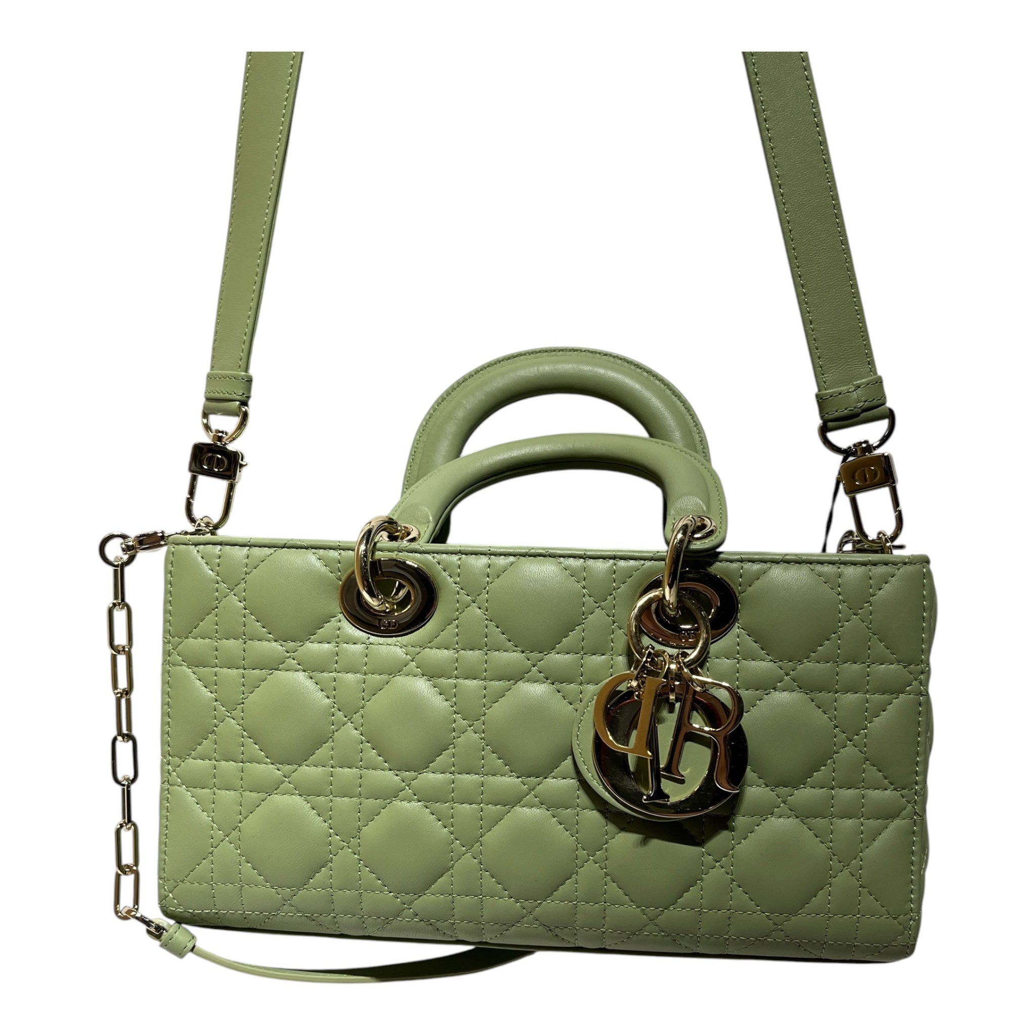 Christian Dior/Clutch Bag/GRN/SAGE MEDIUM CANNAGE view 2