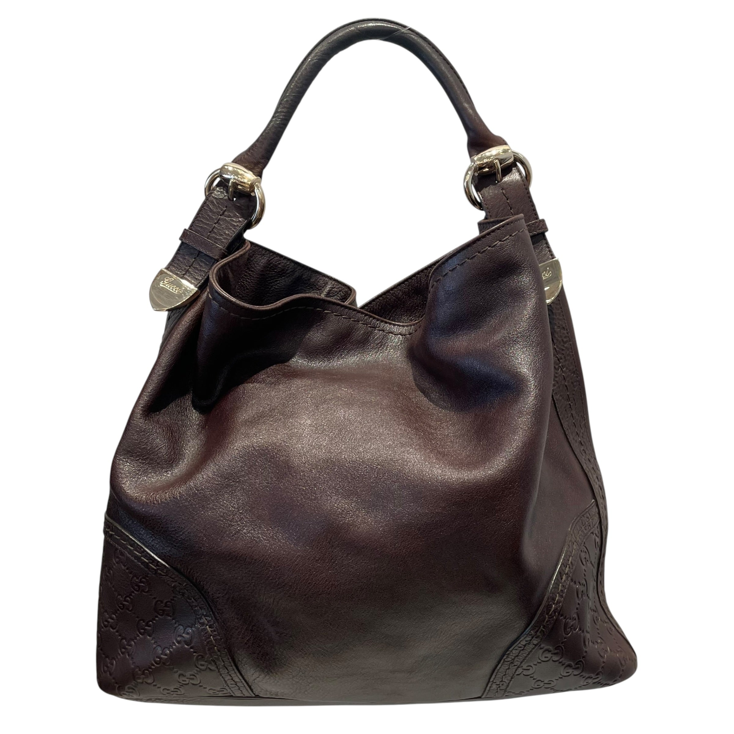 GUCCI/Tote Bag/Leather/BRW/GG Supreme Signoria BRW view 2