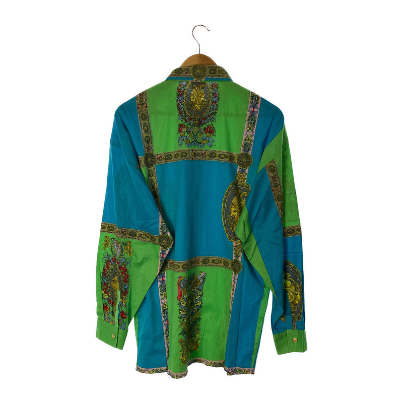 VERSUS VERSACE/LS Shirt/34/BLU/Cotton/All Over Print
