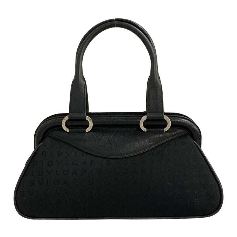 BVLGARI/Hand Bag/BLK/Canvas/All Over Print