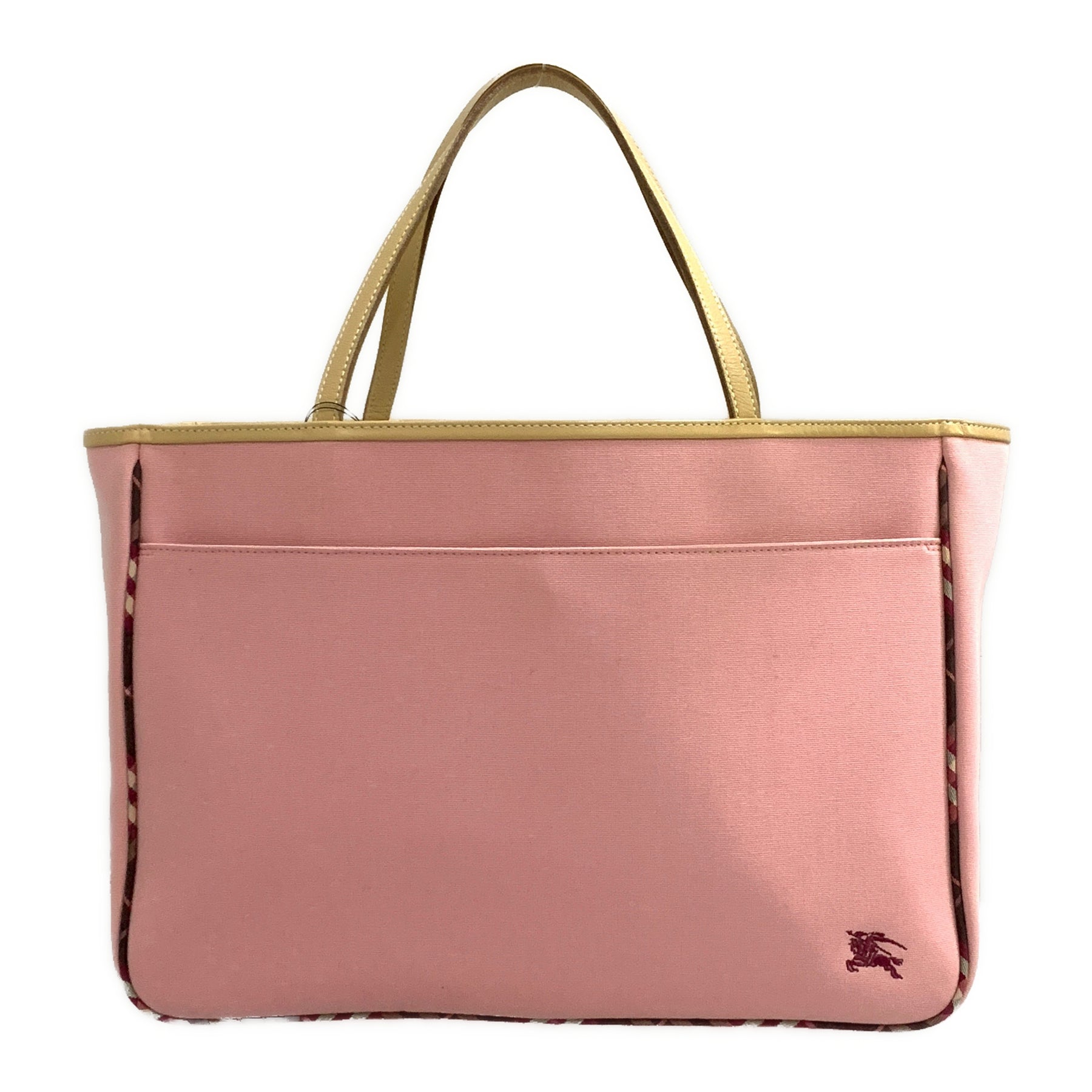 BURBERRY BLUE LABEL/Tote Bag/PNK/Cotton/Plain 2nd STREET USA