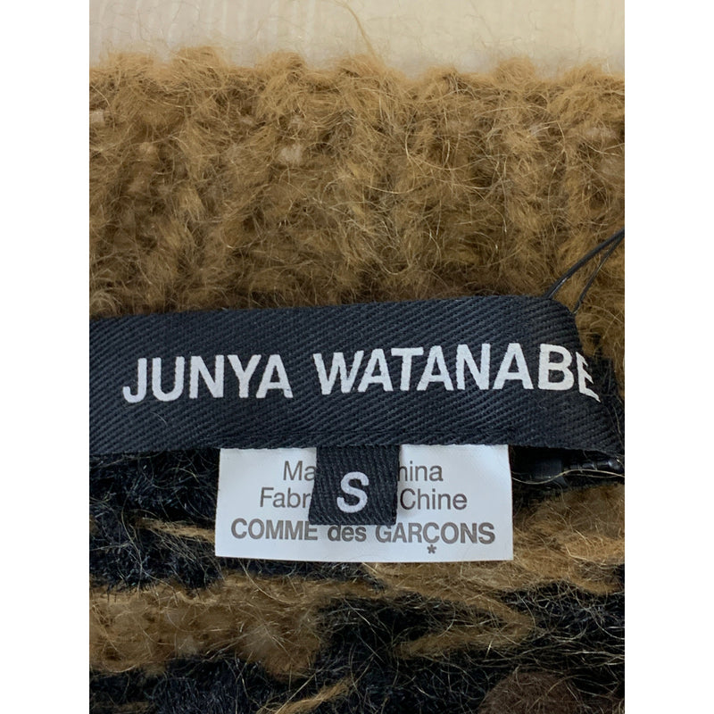 JUNYA WATANABE COMME des GARCONS/Heavy Sweater/S/BEG/Wool/Leopard/JJ-N016