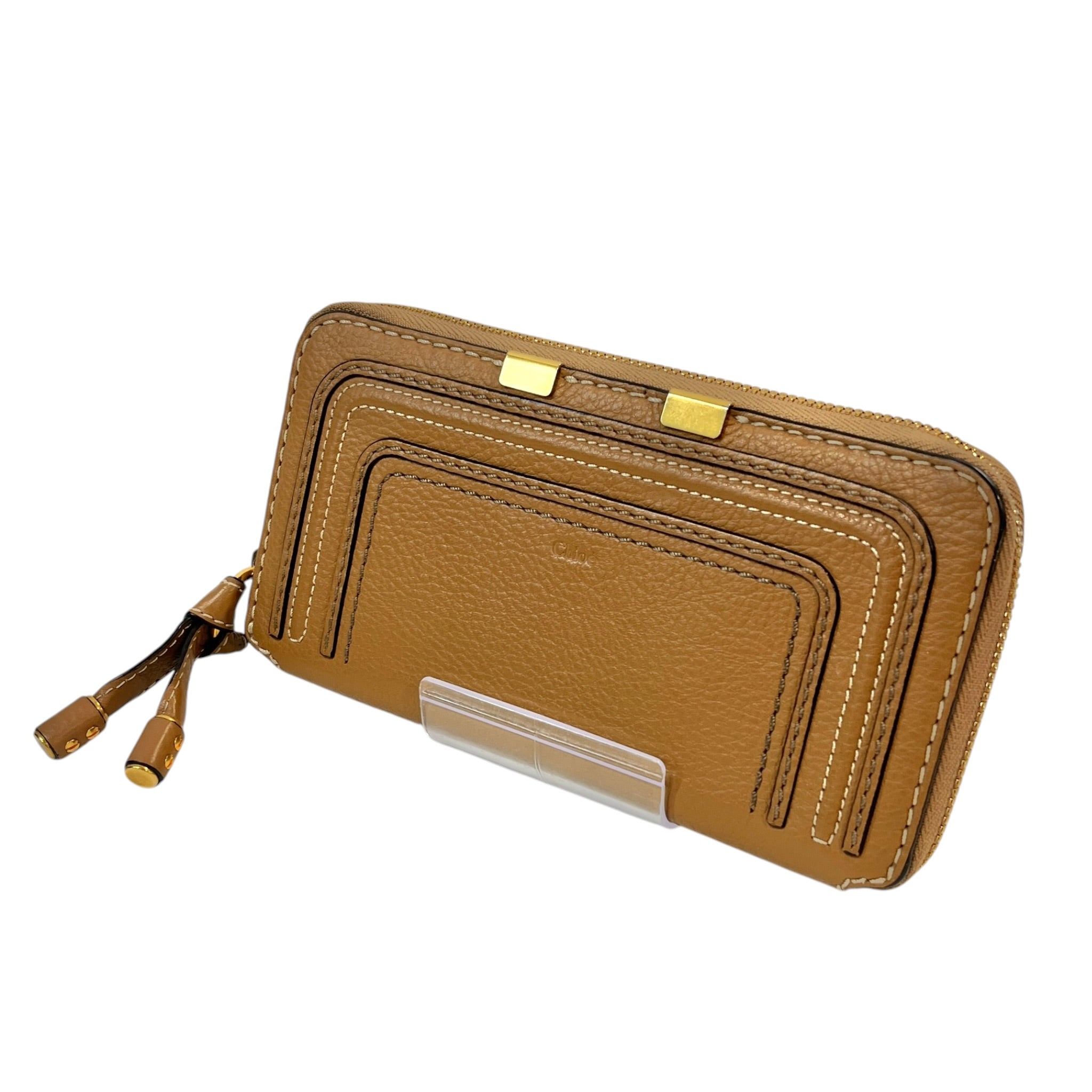 Chloe/Long Wallet/Leather/BEG/GOLD HARDWARE view 1