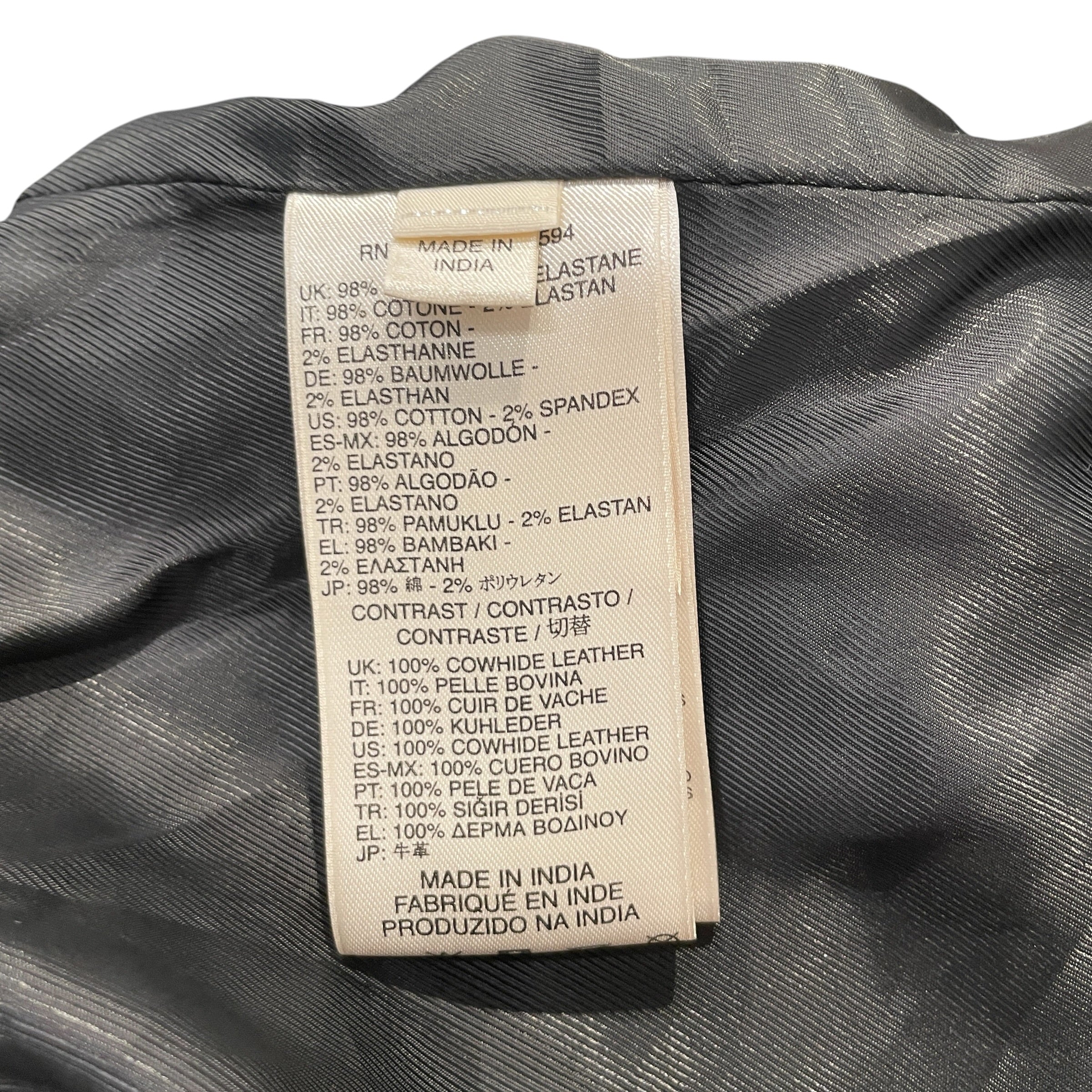 DIESEL/Riders Jkt (S)/M/Cotton/BLK/WHITE LEATHER DETAIL view 4