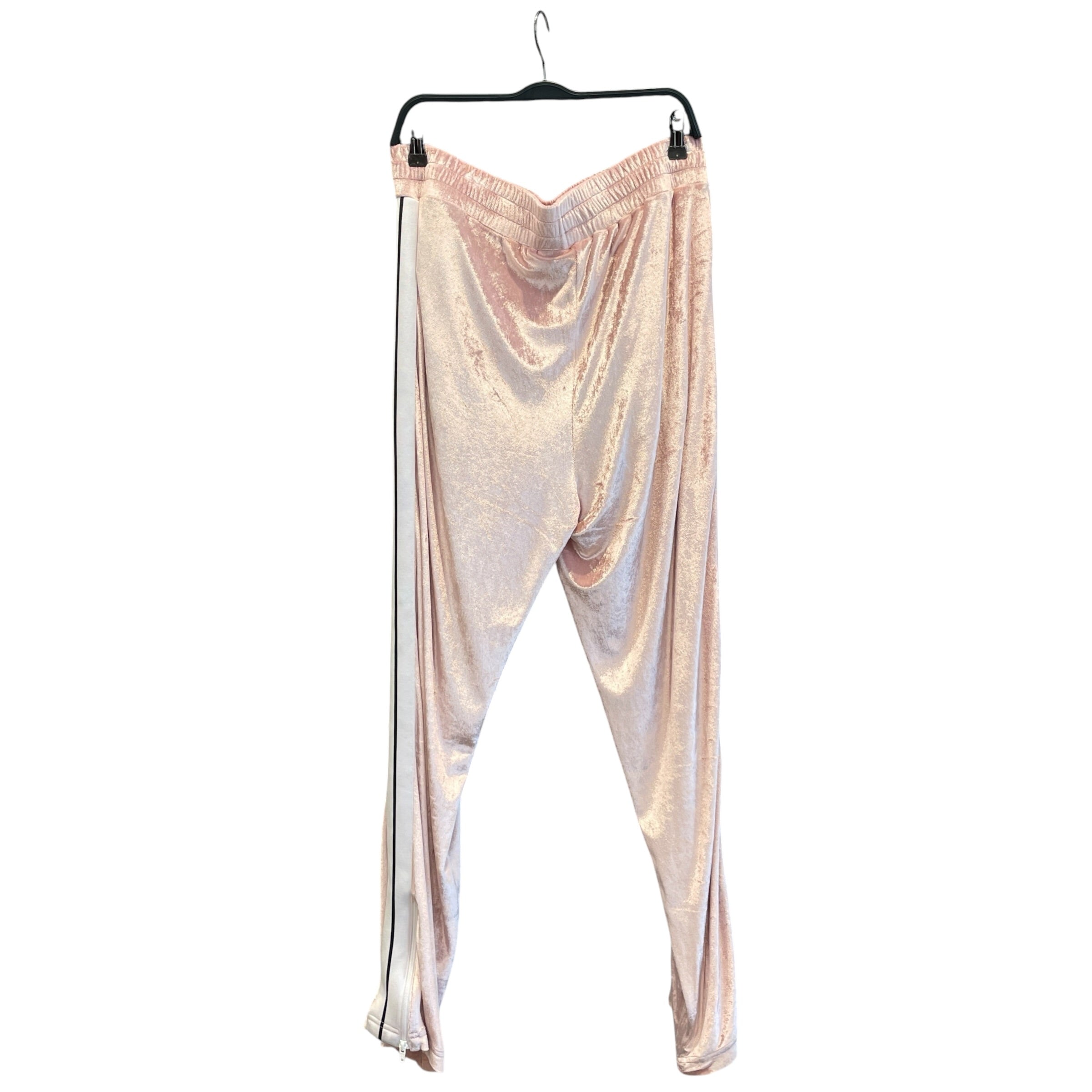 Palm Angels/Pants/XL/Cotton/PNK/velour wht blk stripe side view 2