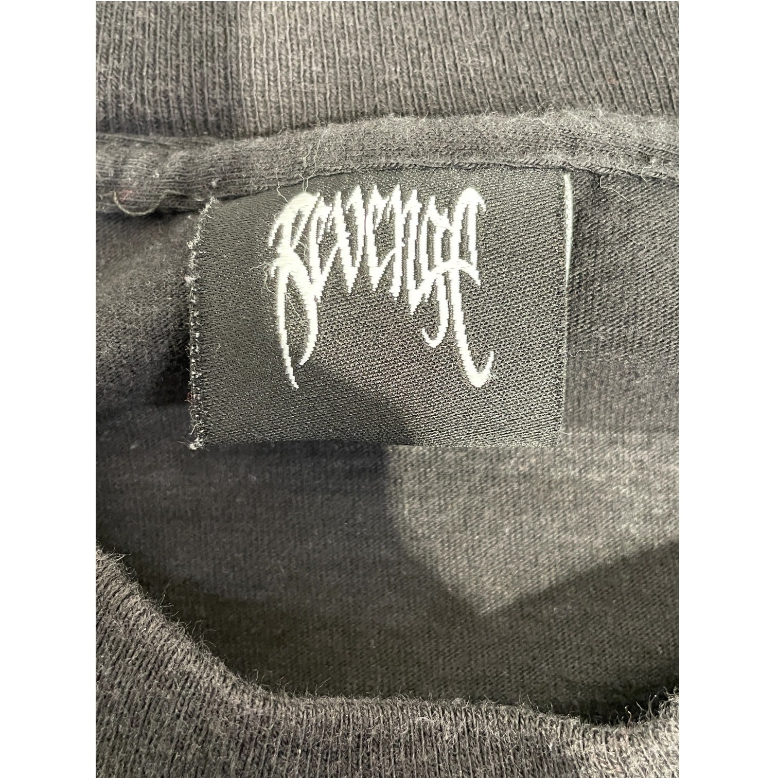 Revenge/T-Shirt/L/Cotton/BLK/Silver Script w/ Bullet Holes view 3