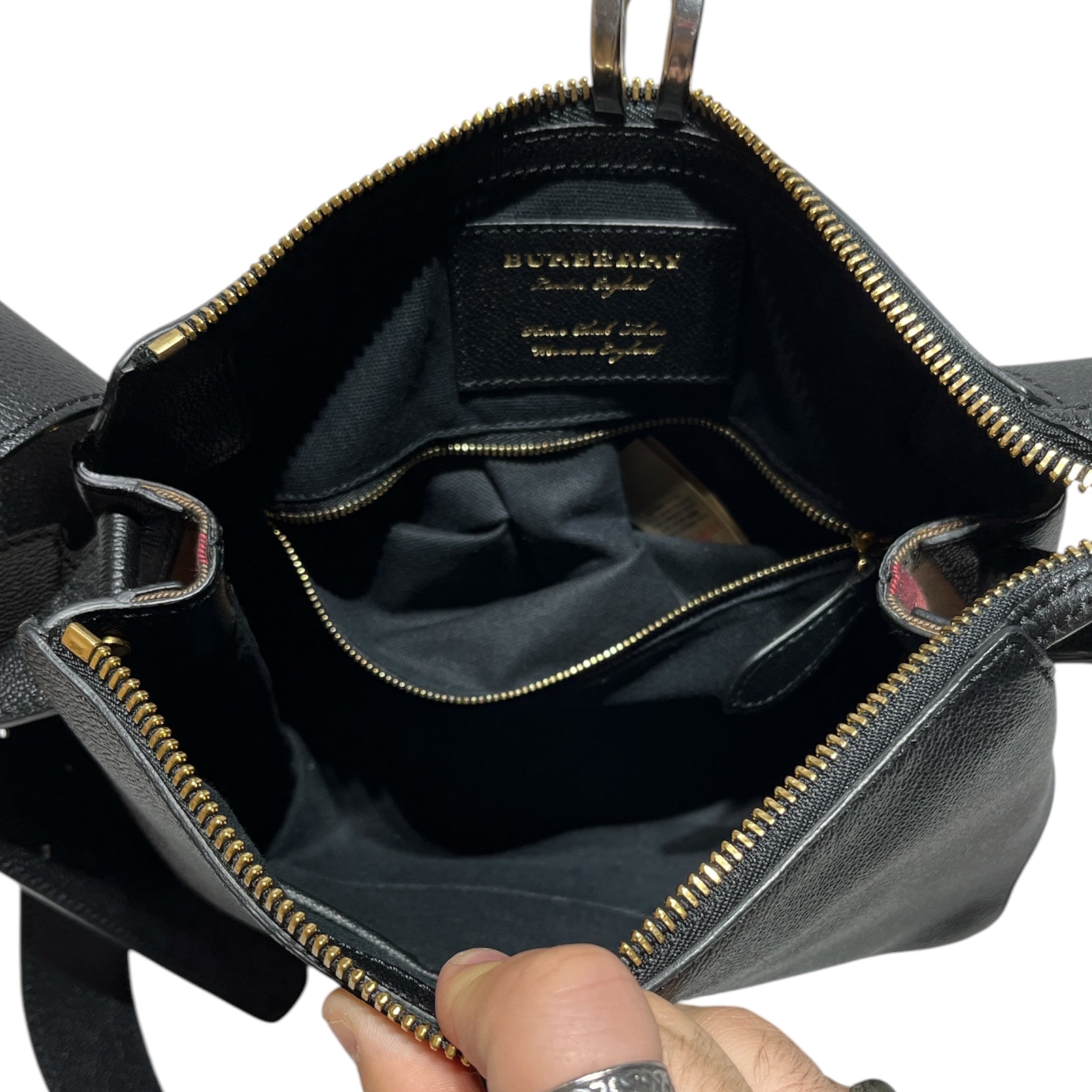 BURBERRY/Cross Body Bag/Leather/BLK/HOUSE CHECK HELMSLEY view 5