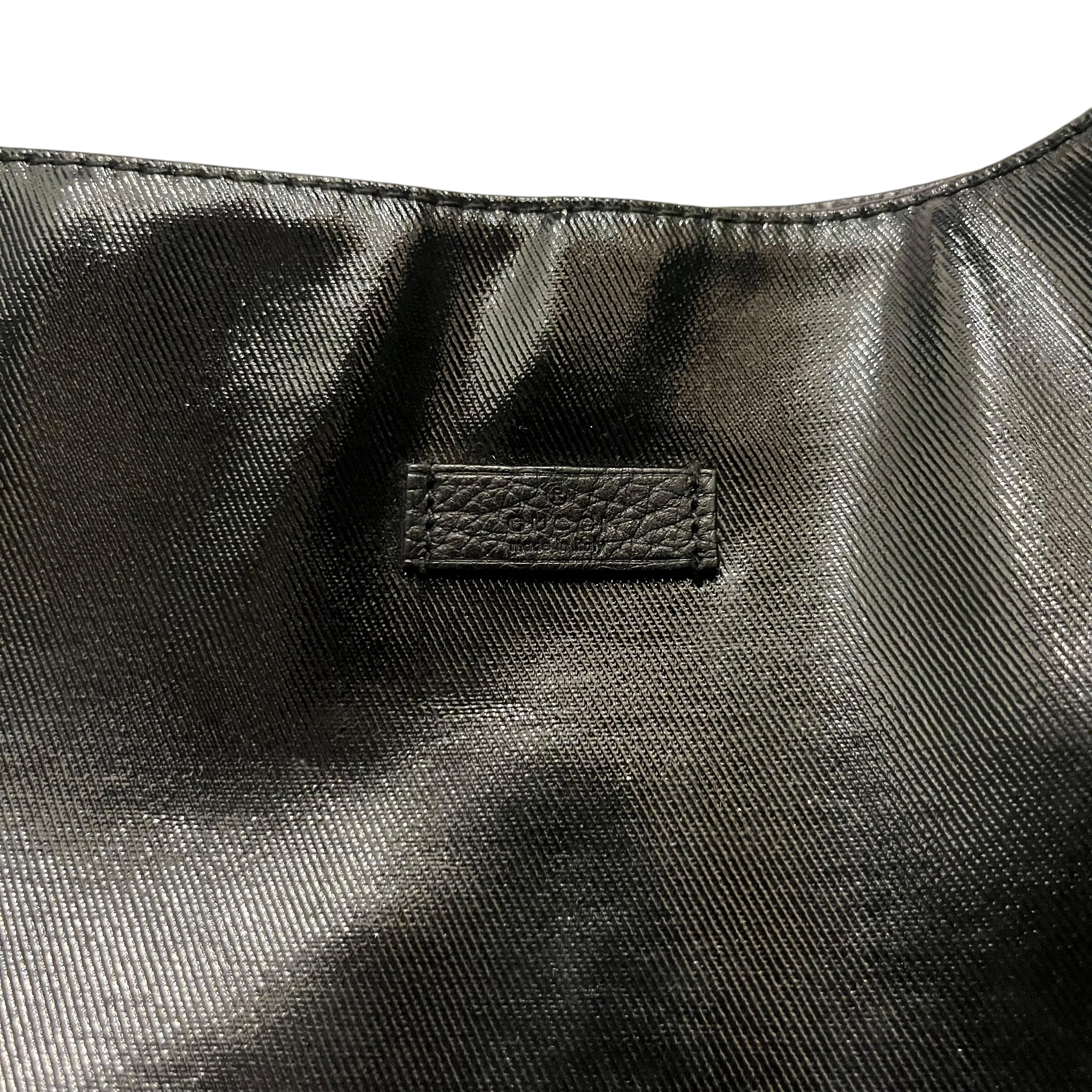 GUCCI/Bag/BLK/patent canvas shoulder bag view 3