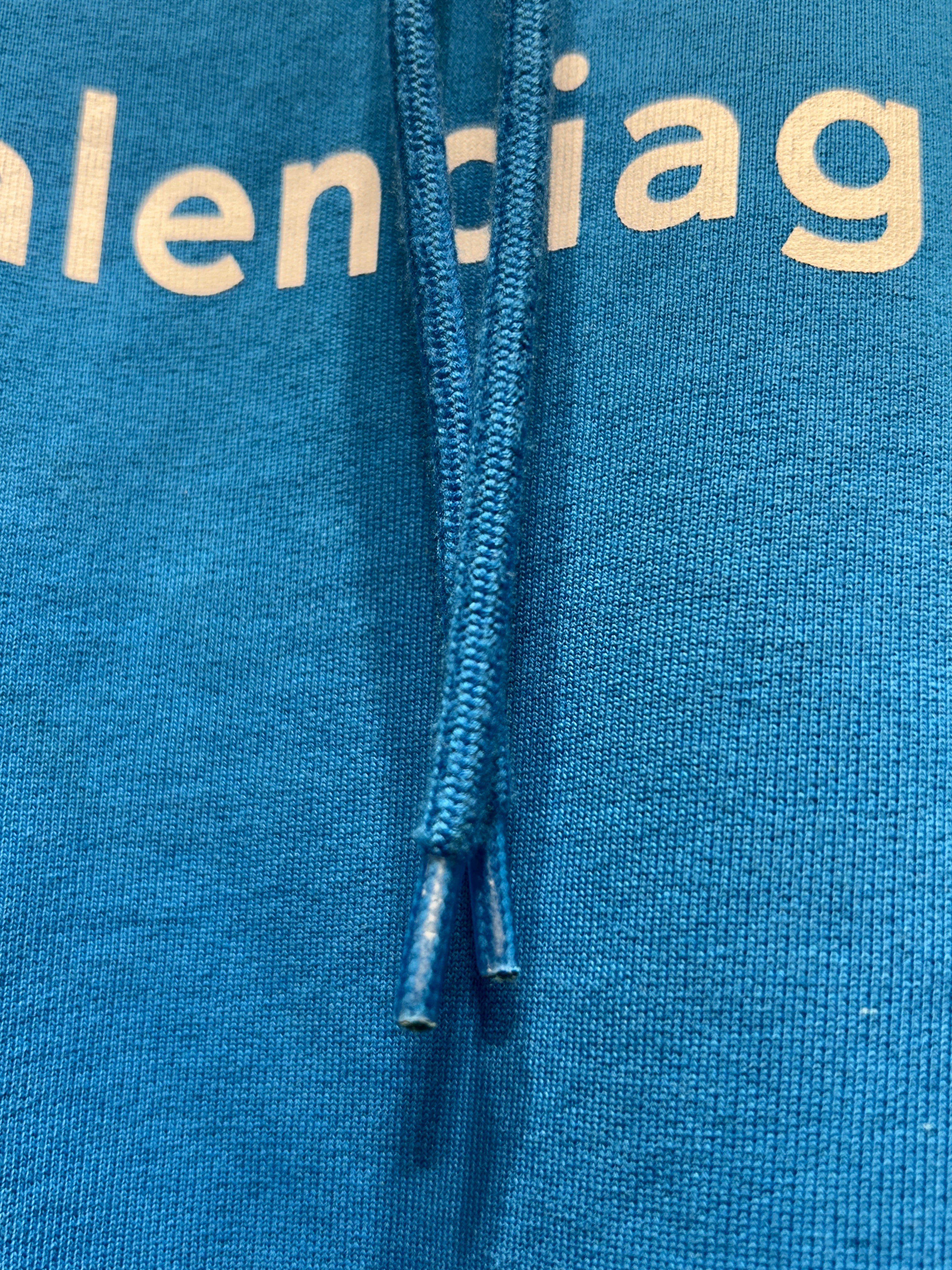 BALENCIAGA/Hoodie/S/Cotton/BLU/LOWERCASE CHEST LOGO view 4