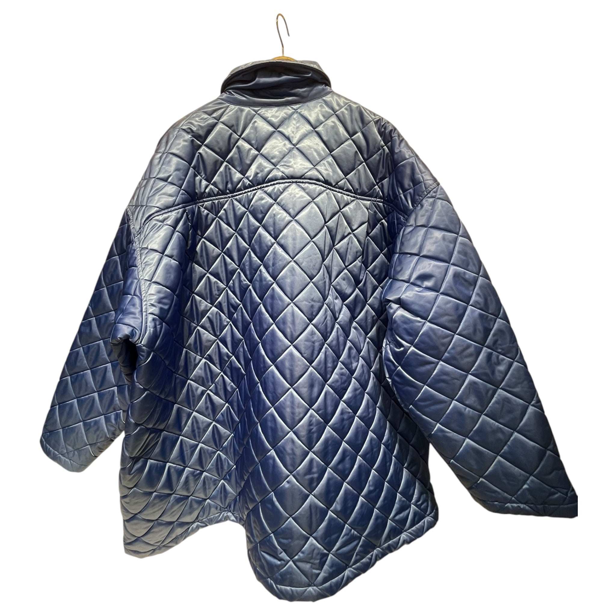 BALENCIAGA/Quilted Jkt/50/Polyester/BLU/2019 blue quilted jacket view 2