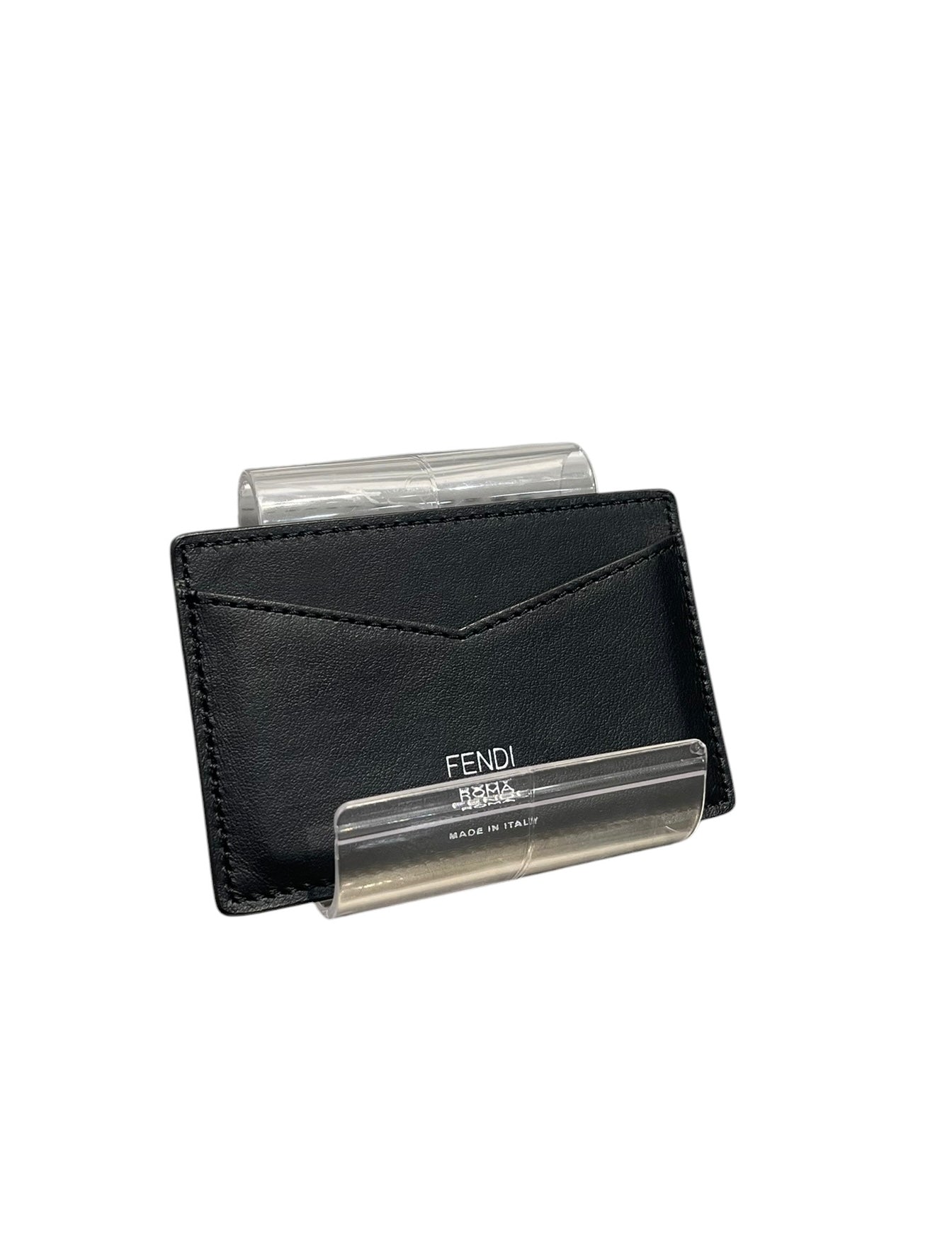 FENDI/Wallet/Monogram/Leather/BRW/ff logo 1 slot view 3