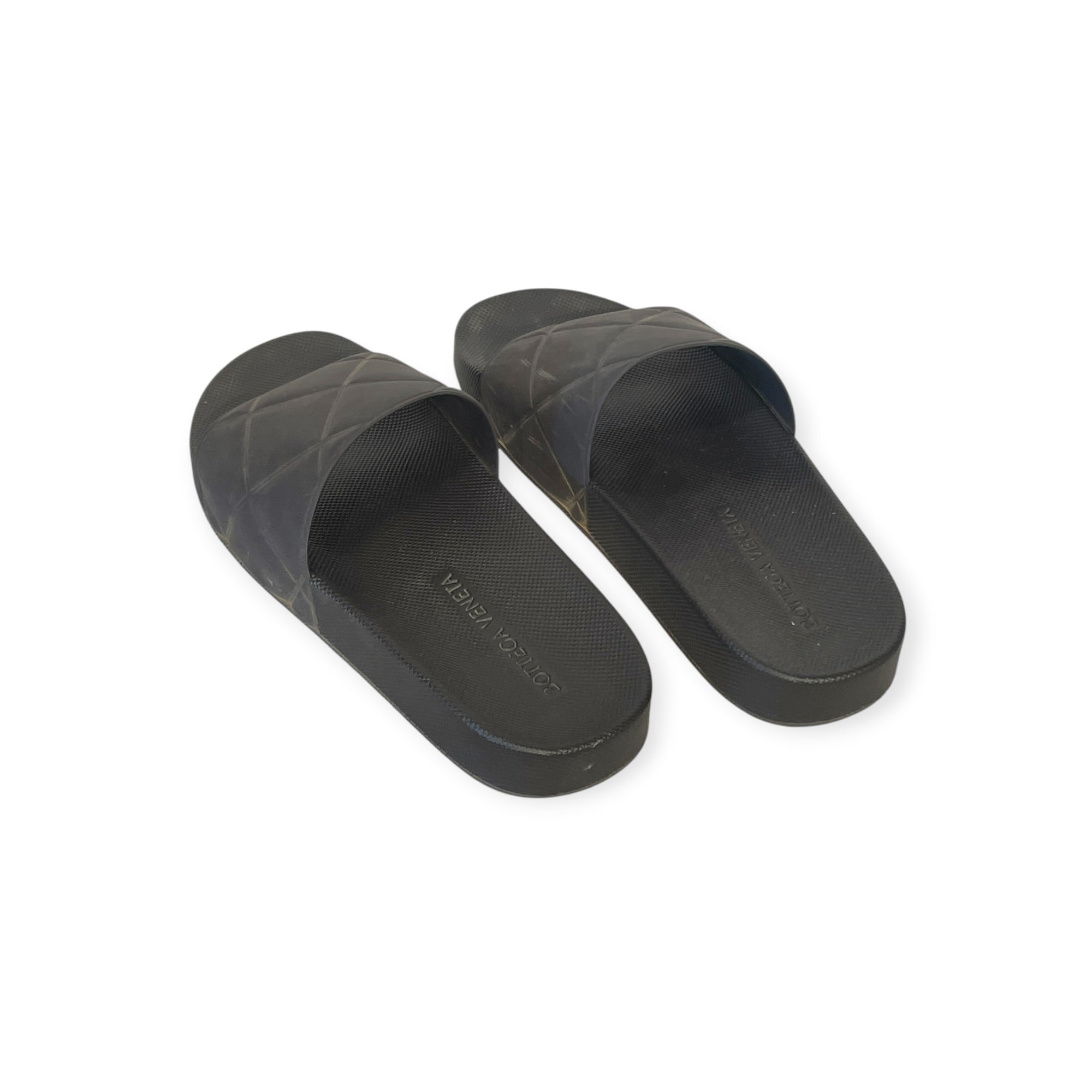 BOTTEGA VENETA/Sandals/EU 40/BLK/QUILTED RUBBER SLIDES view 4