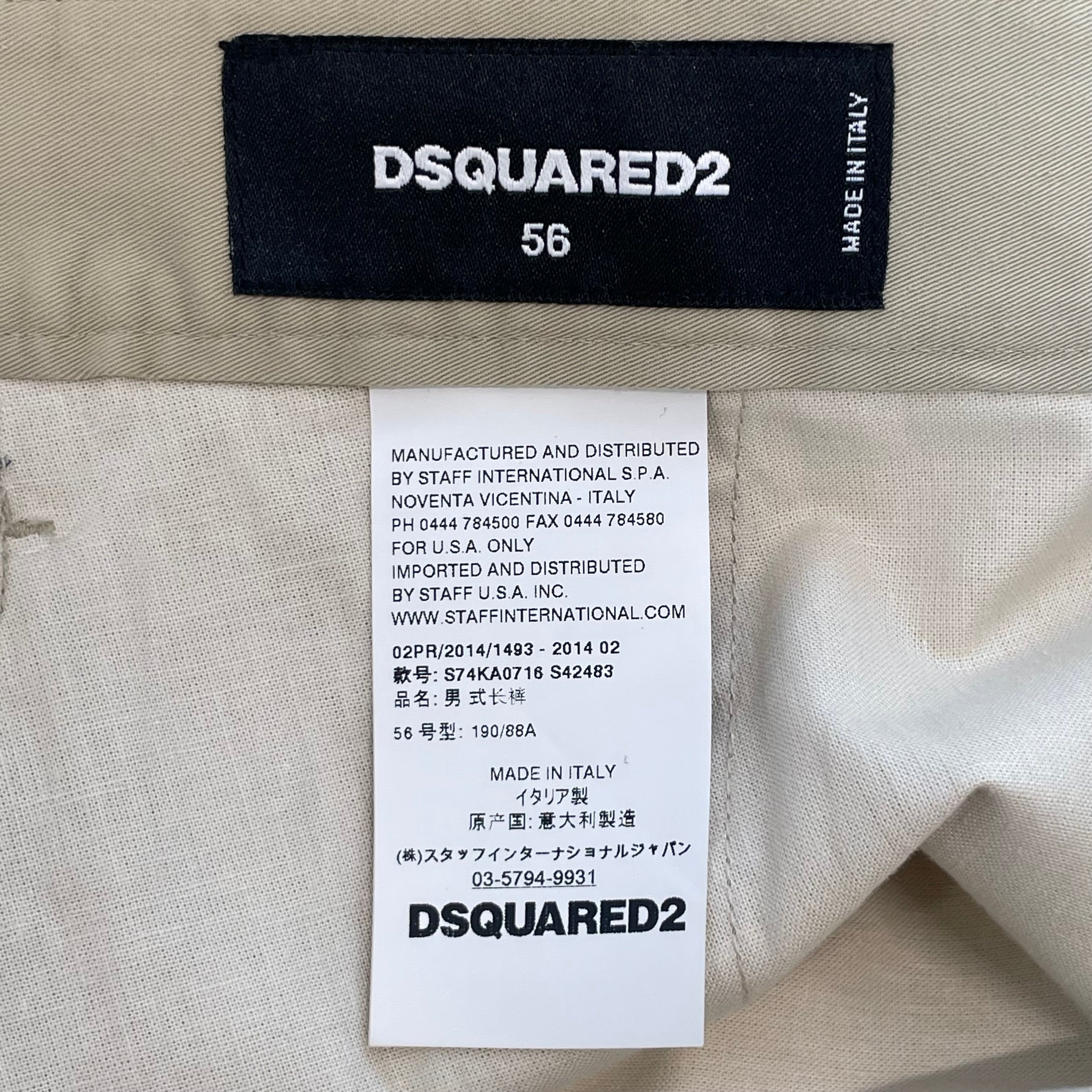 DSQUARED2/Skinny Pants/56/Cotton/BEG/Button Fly/057949941/SLIM PANT view 4
