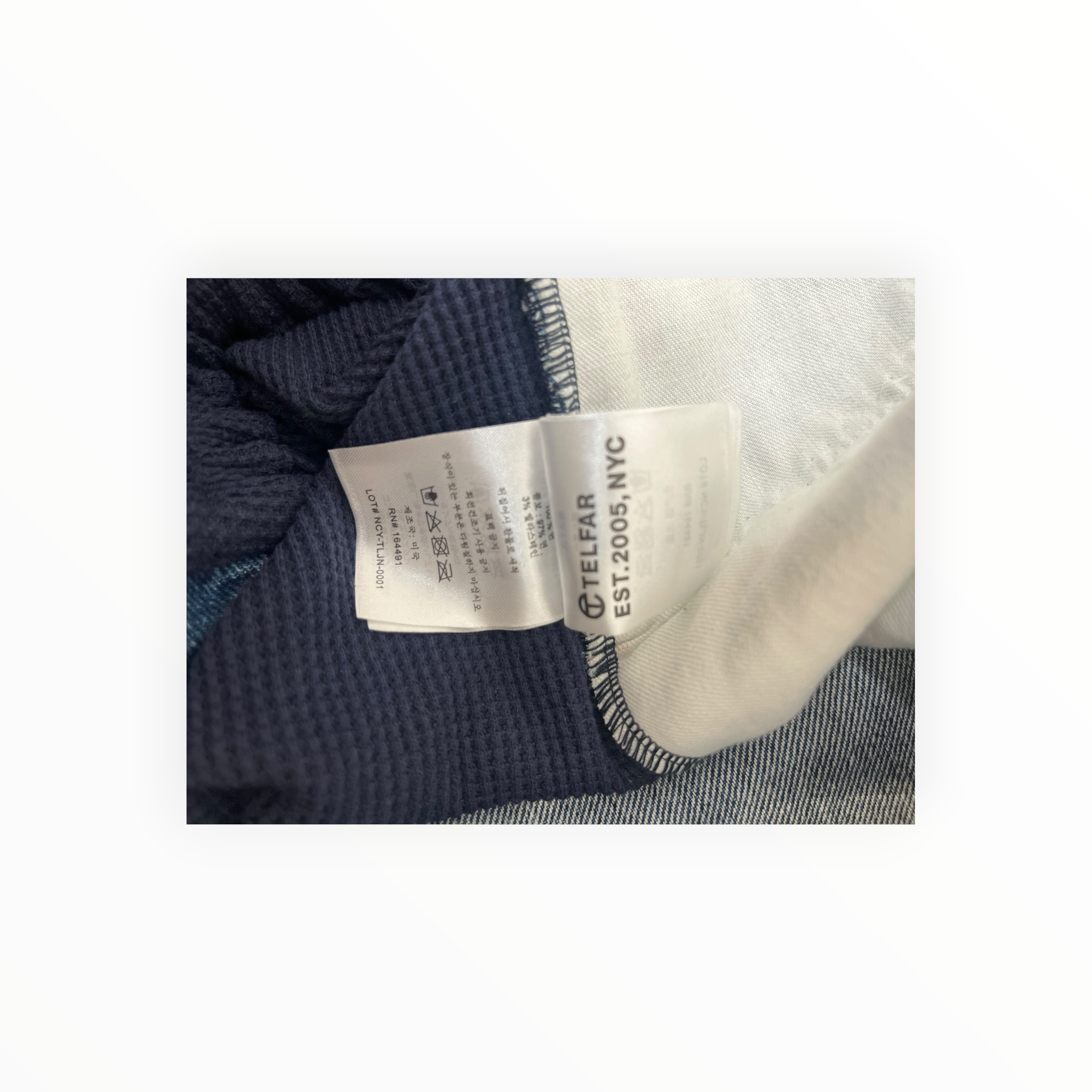 Telfar/Pants/L/Cotton/BLU/half denim hal sweatpant drpcr view 8