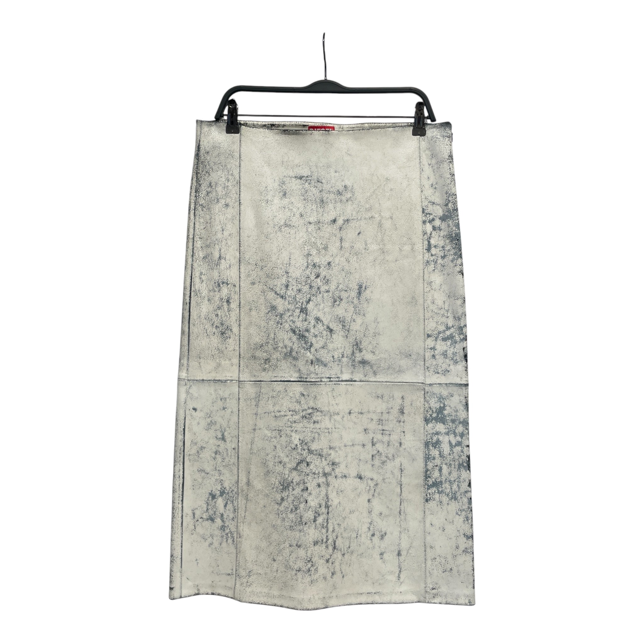 DIESEL/Long Skirt/46/Polyester/WHT/WHITE DISTRESSED SKIRT view 1