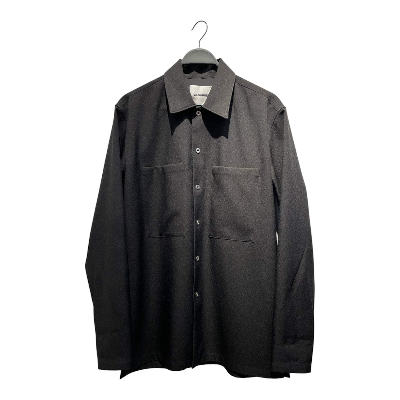 JIL SANDER/LS Shirt/46/Polyester/BLK/ view 1