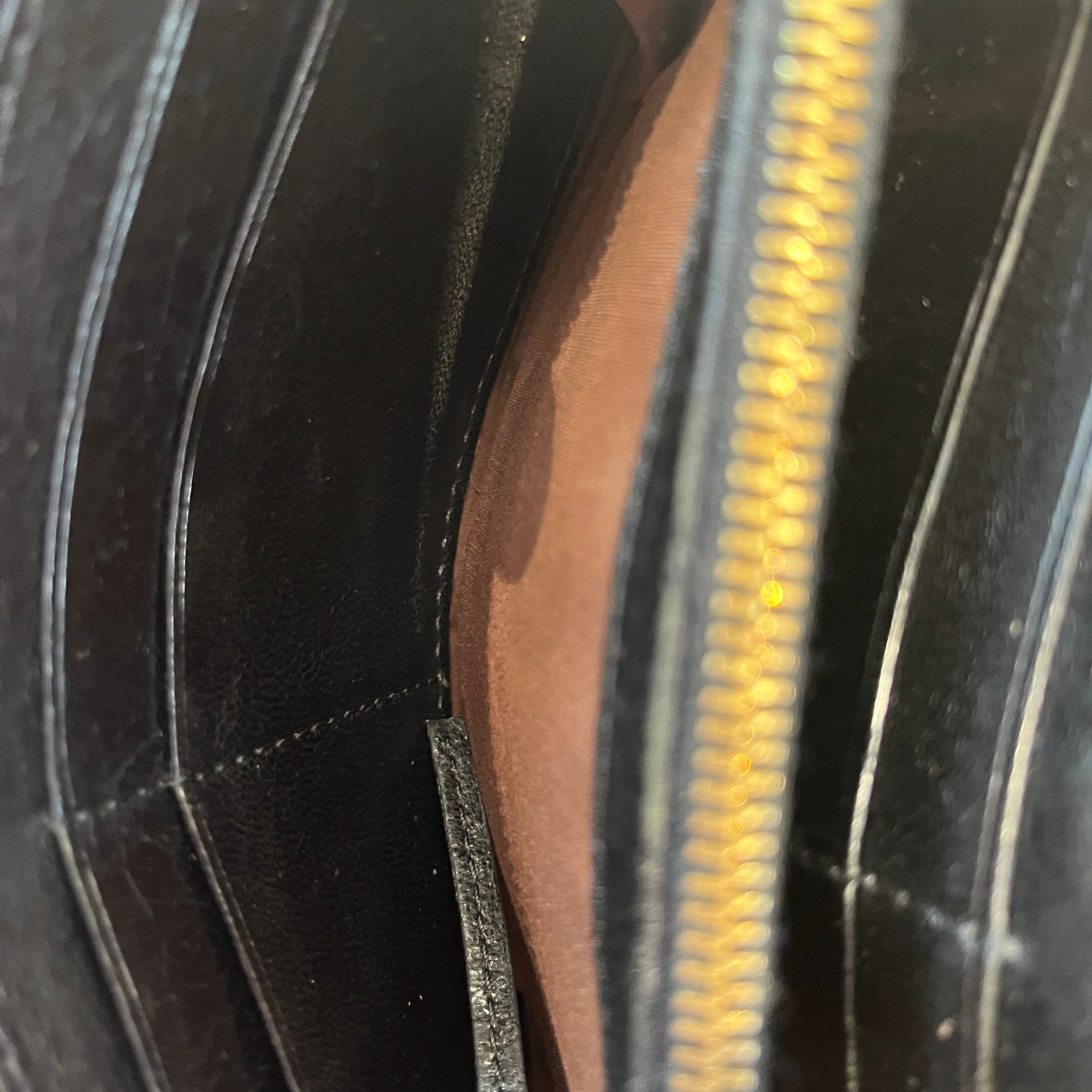 Chloe/Long Wallet/Leather/BLK/BROWN LEATHER PATCH view 6