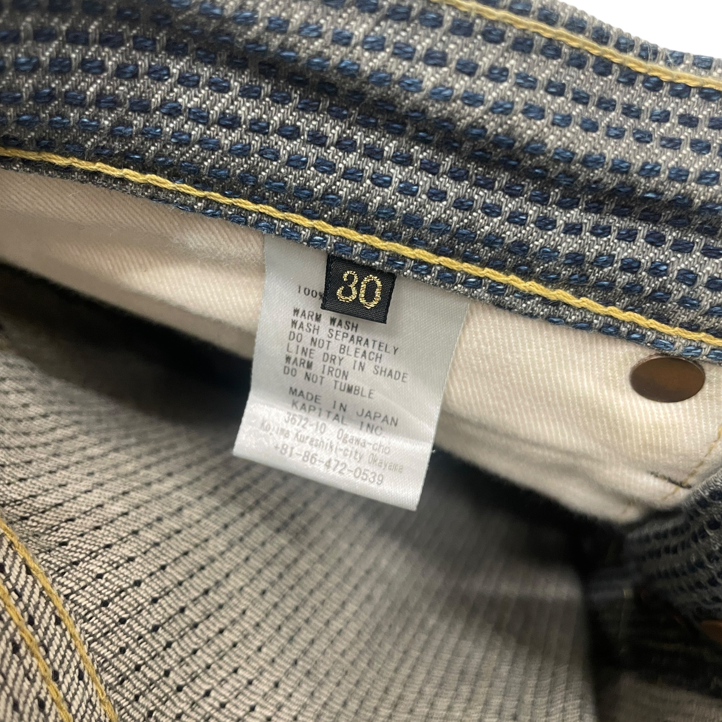 KAPITAL/Pants/30/DENIM/BLU/CENTURY DENIM MONKEY CISCO view 4