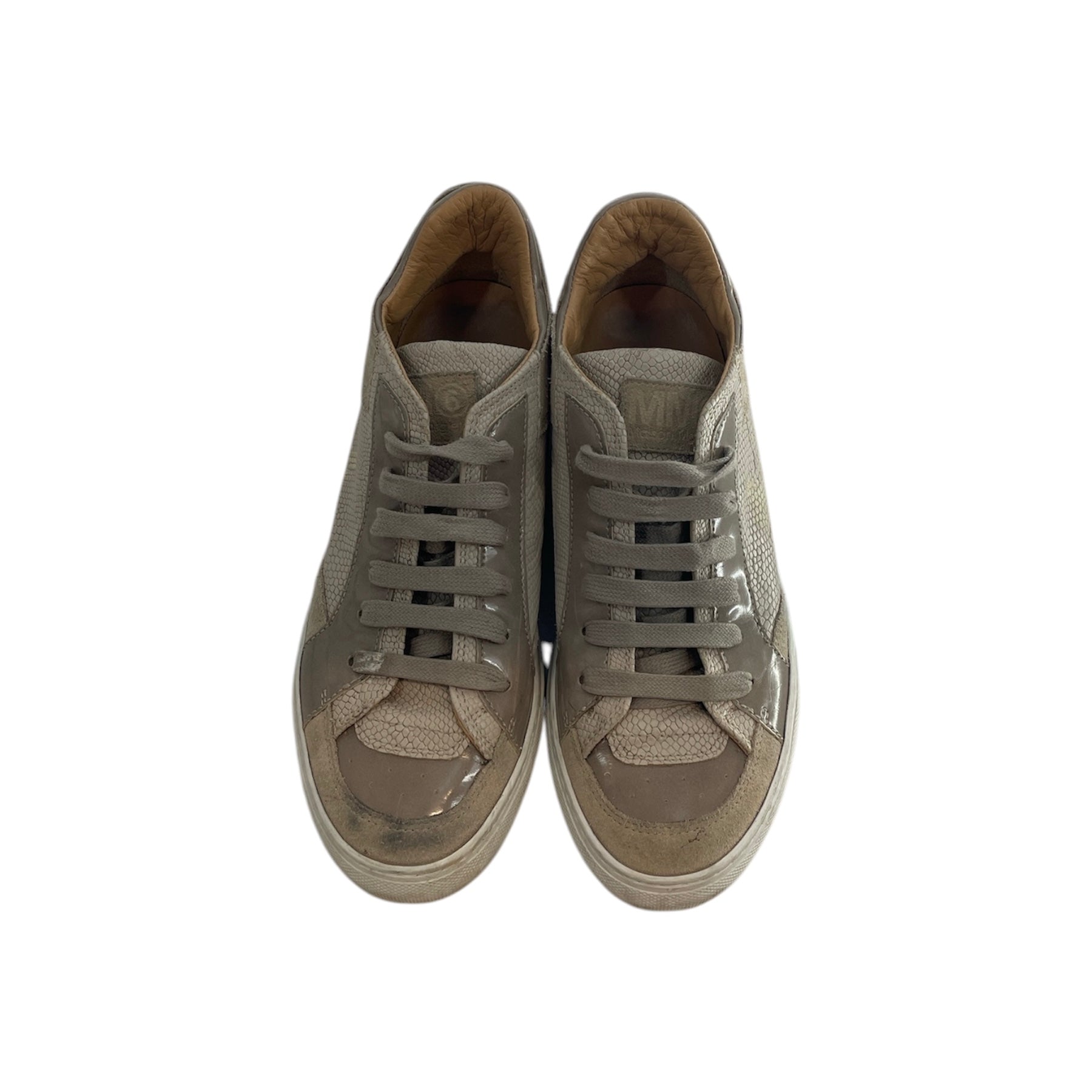 MM6/Low-Sneakers/US 7/Leather/BEG/SNAKE SKIN view 3