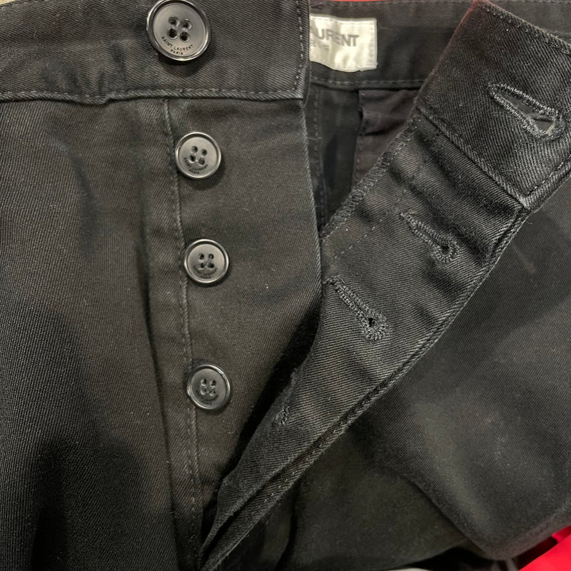 SAINT LAURENT/Pants/34/Cotton/BLK/